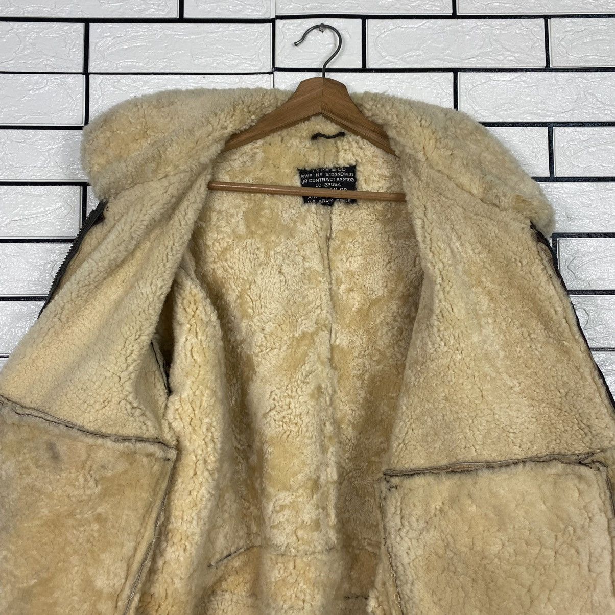 Vintage 🔥VINTAGE SHEARLING GENUINE LEATHER JACKET AVIATION USA Size US XL / EU 56 / 4 - 15 Thumbnail