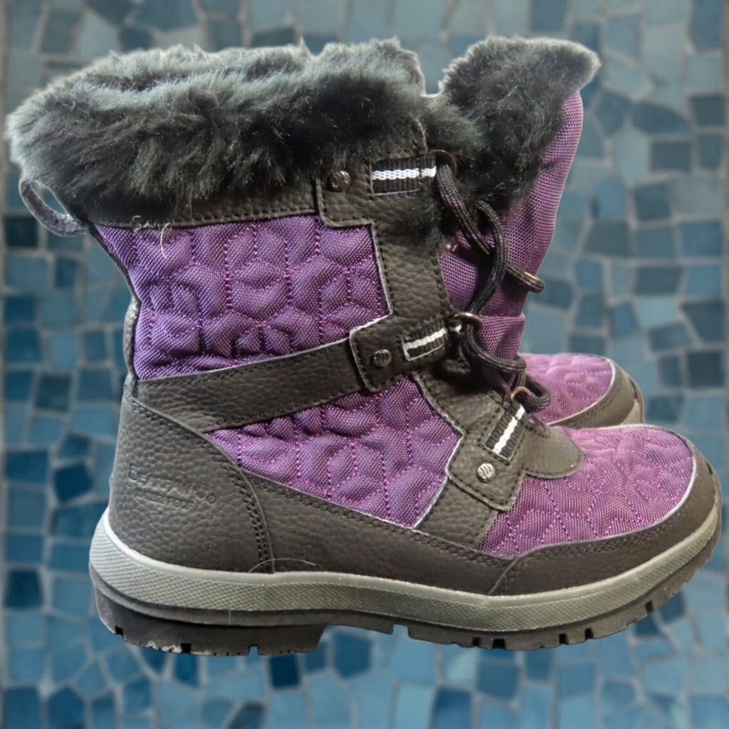 Vintage Bearpaw Womens 2150W-Marina Sz 5 Waterproof Purple WoolBlend Faux Fur Line Boots Size US 5 / IT 35 - 1 Thumbnail