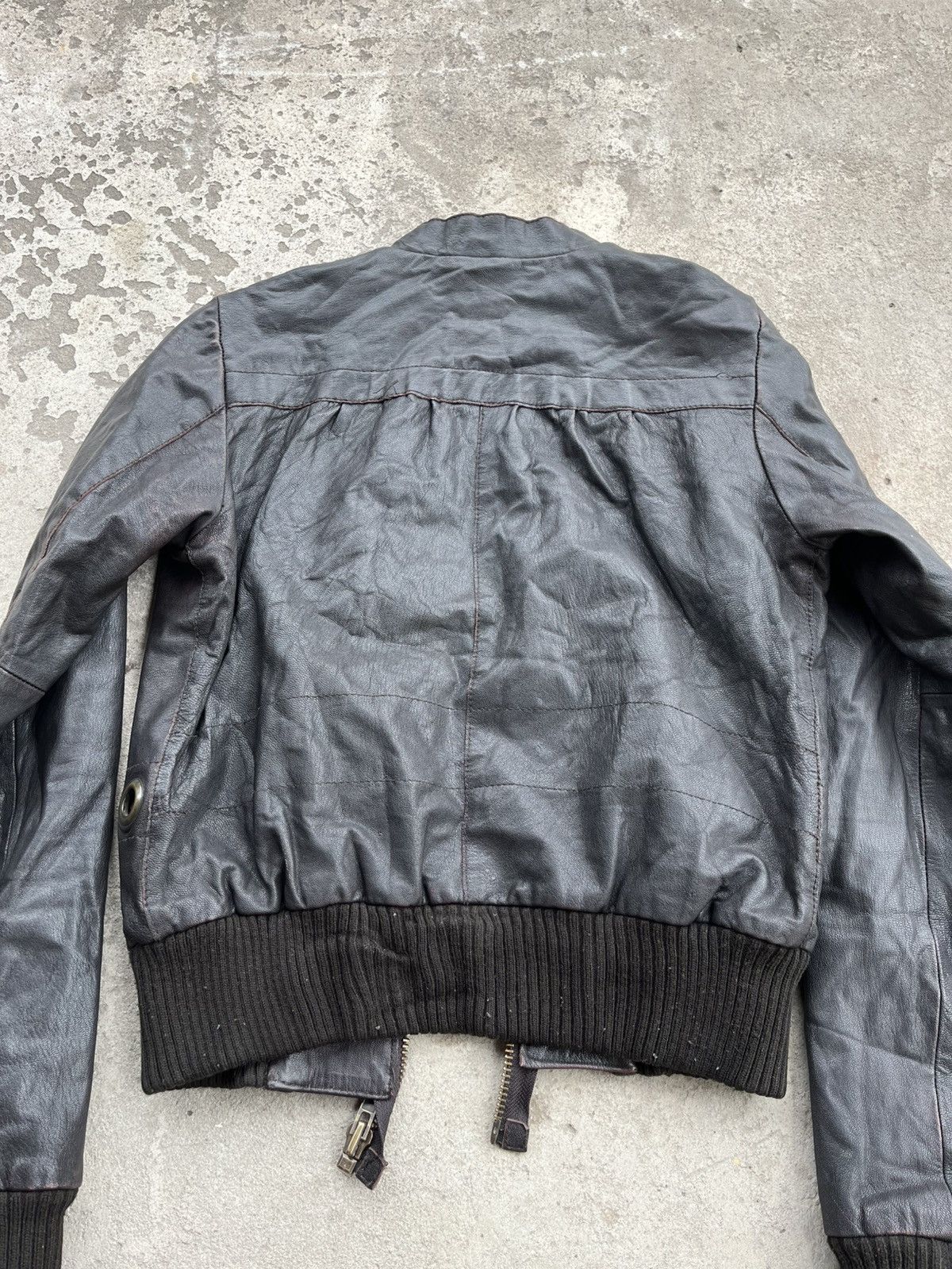 Allsaints × Japanese Brand Vintage Allsaints Avant Garde Japanese Faded Leather Jacket Size XS / US 0-2 / IT 36-38 - 7 Thumbnail