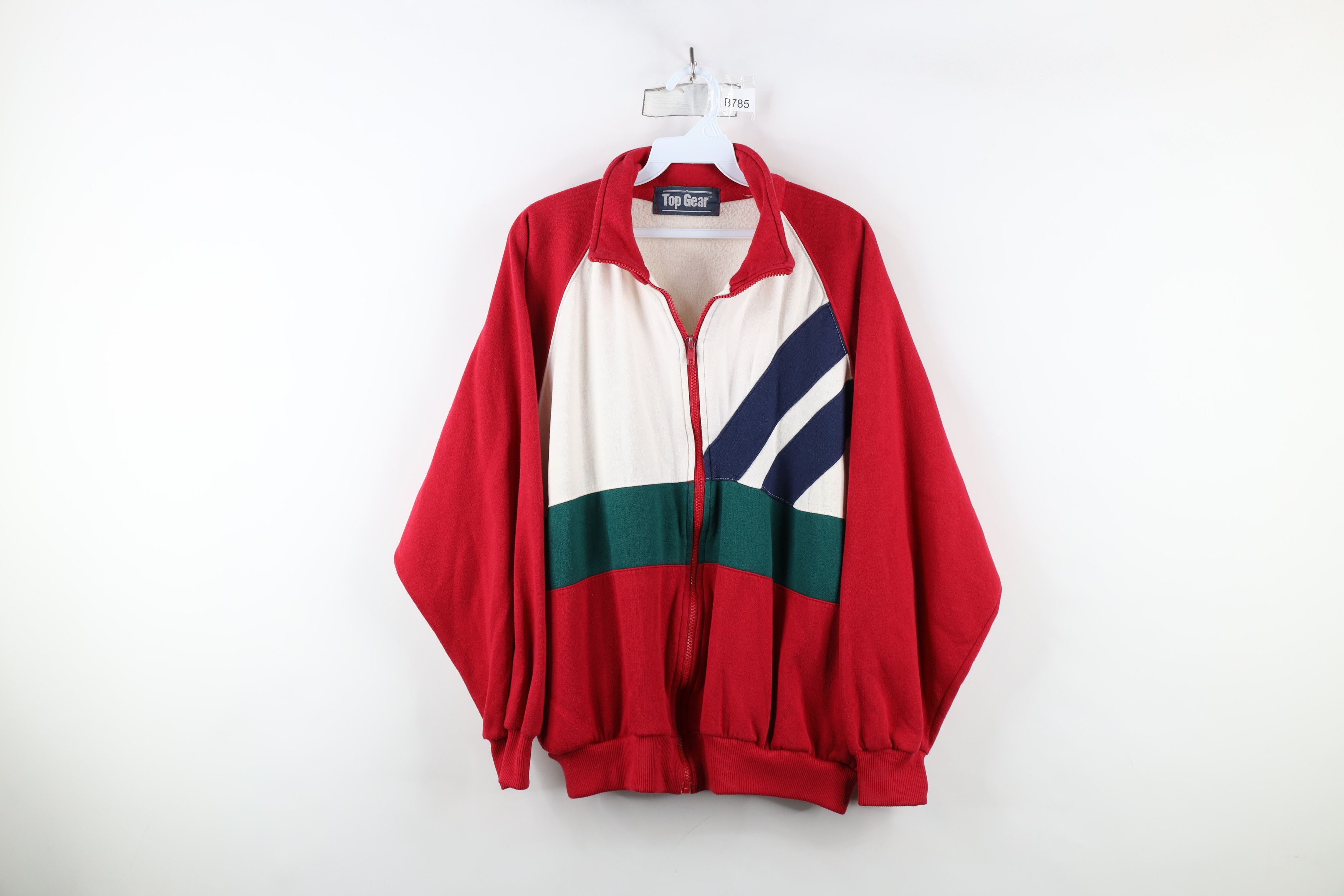 Vintage Vintage 90s Streetwear Block Full Zip Sweatshirt Jacket Size US XL / EU 56 / 4 - 1 Thumbnail