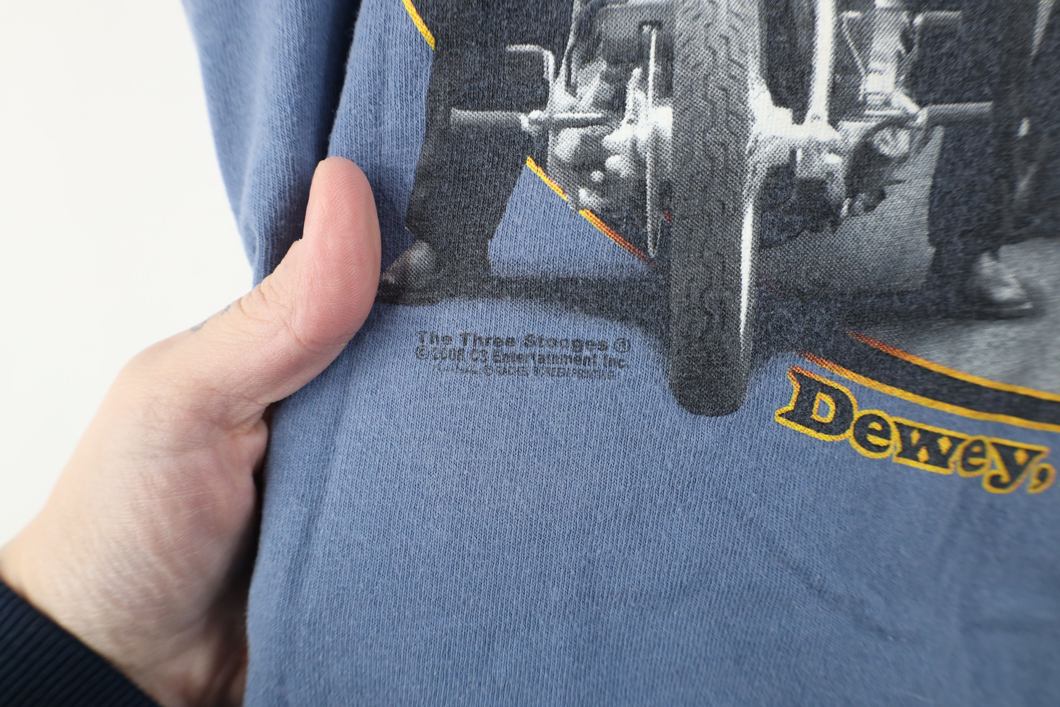 Vintage Vintage Y2K Three Stooges Knuckleheads Riding Club T-Shirt Size US XL / EU 56 / 4 - 11 Thumbnail