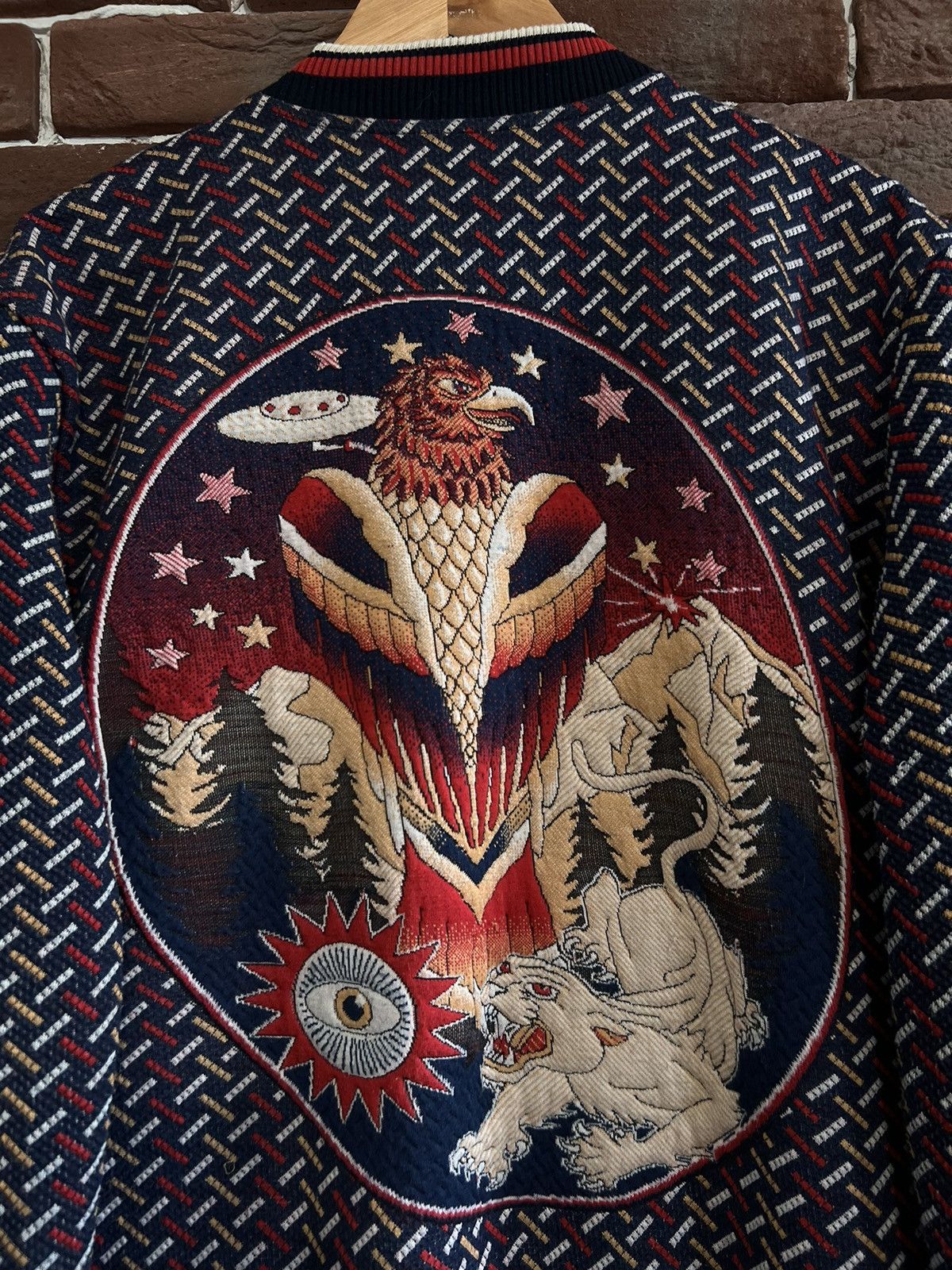 Zara Zara Patches Knitted Bomber Jacket Like SLP Gucci M Size US M / EU 48-50 / 2 - 3 Thumbnail