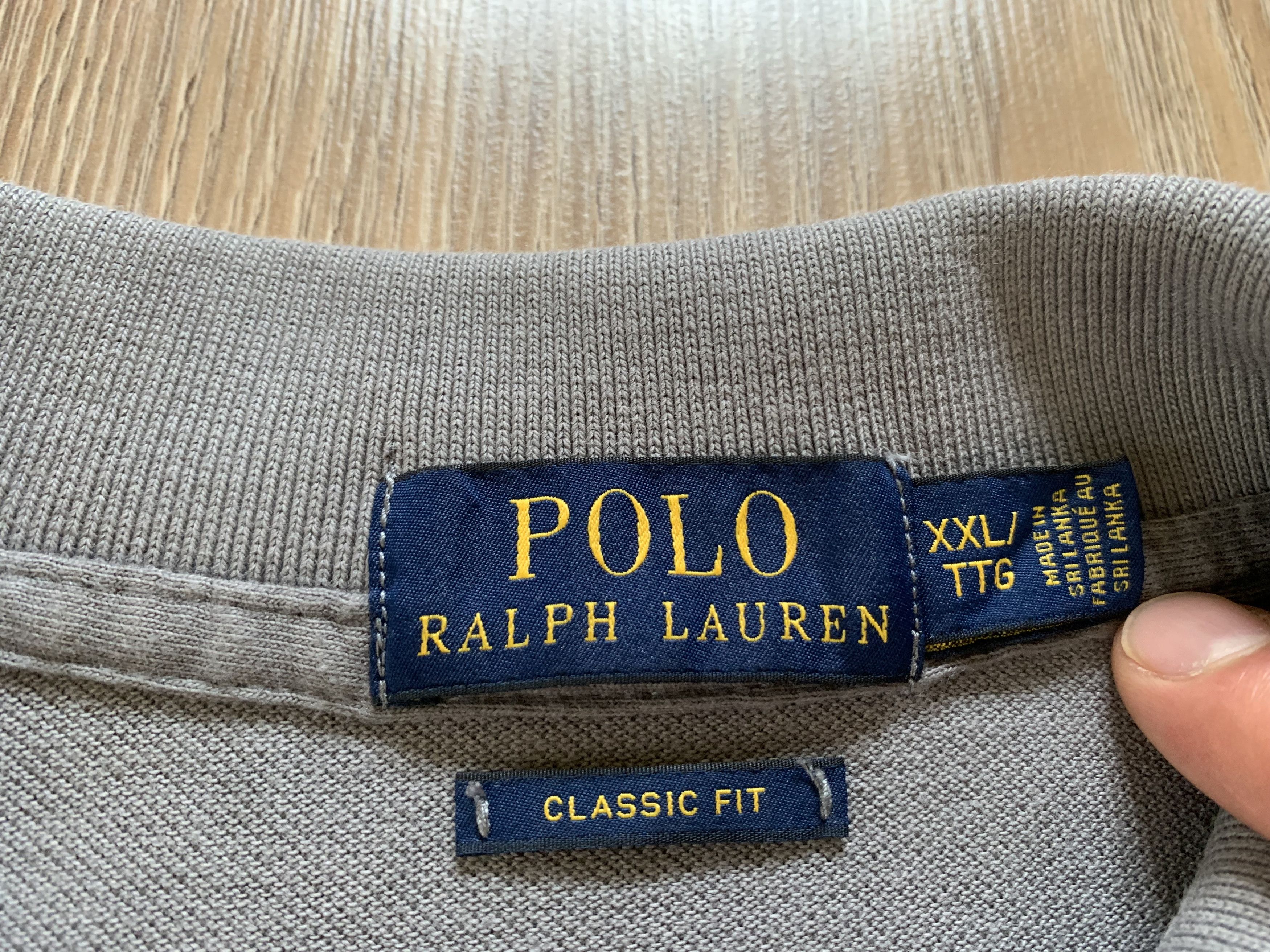 Polo Ralph Lauren × Vintage Vintage Polo Ralph Lauren Classic Fit Grey Polo Size US XXL / EU 58 / 5 - 5 Thumbnail