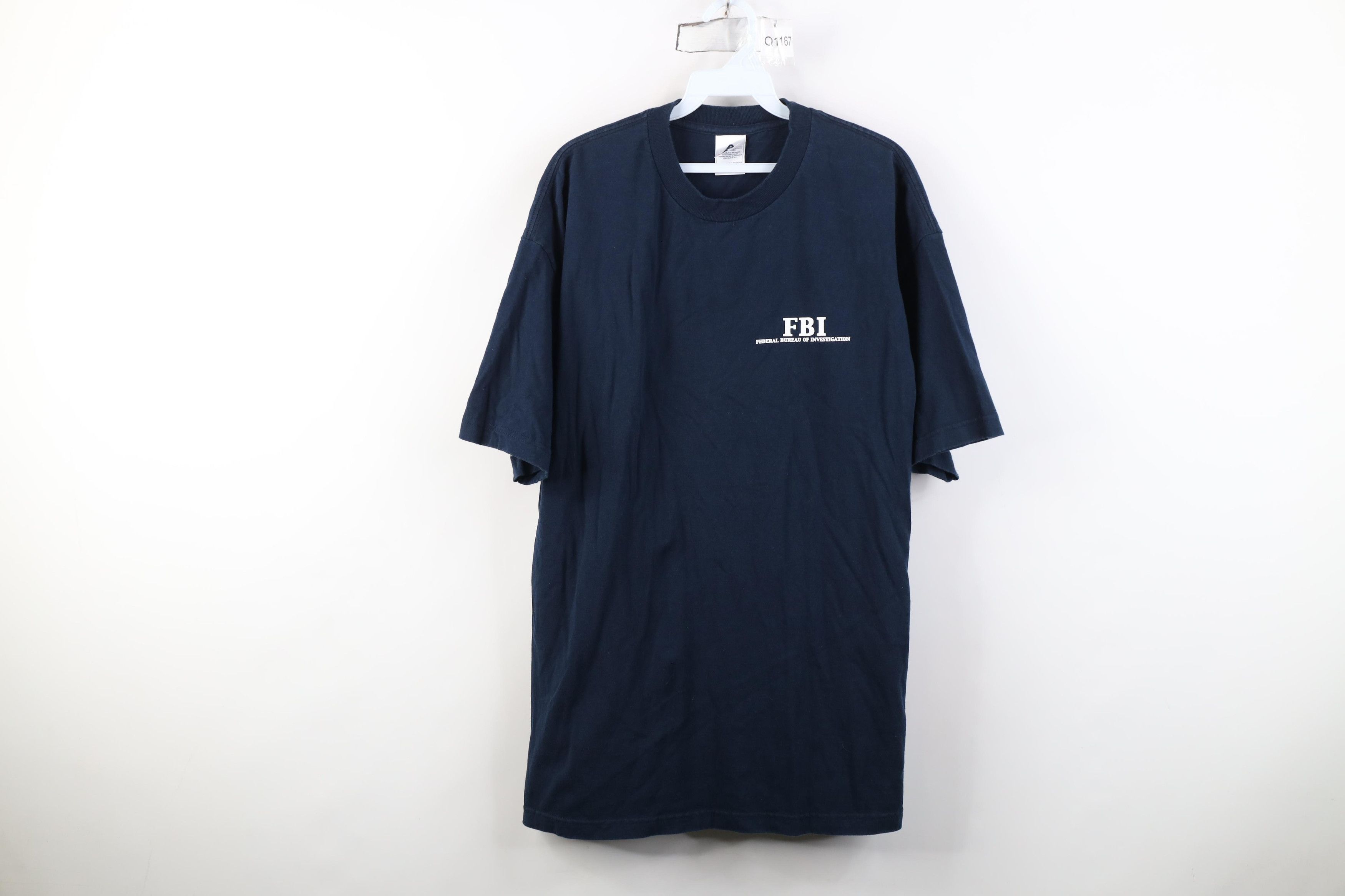 Vintage Vintage 90s Y2K Federal Bureau of Investigation T-Shirt Blue Size US XL / EU 56 / 4 - 1 Thumbnail