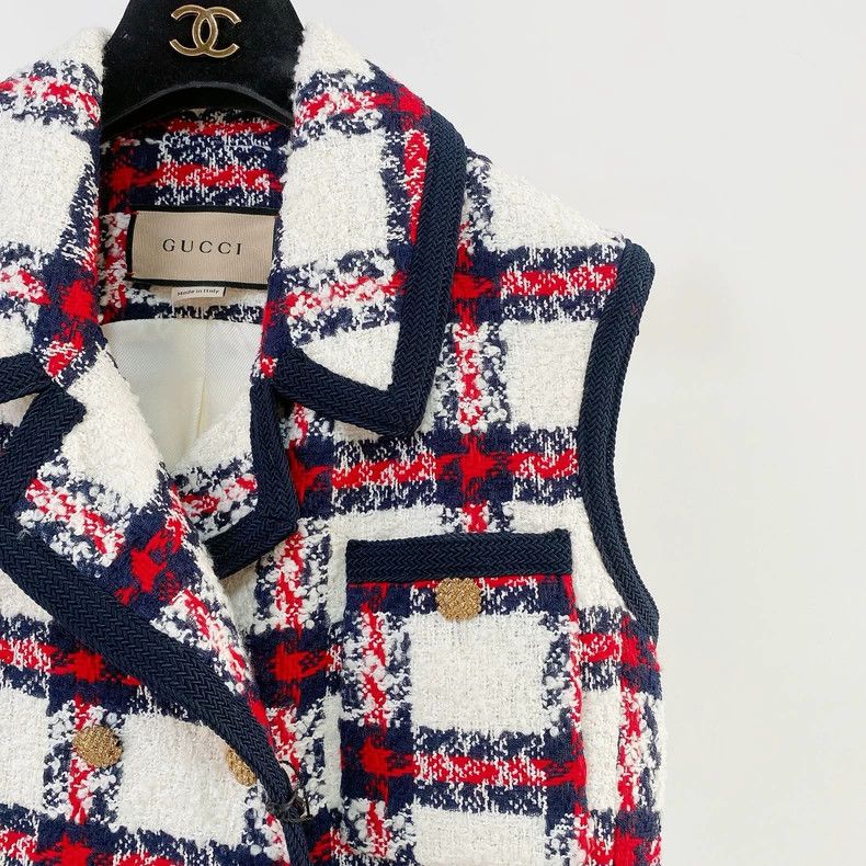 Gucci Gucci Xiaoxiang style patterned tweed vest Size S / US 4 / IT 40 - 4 Thumbnail