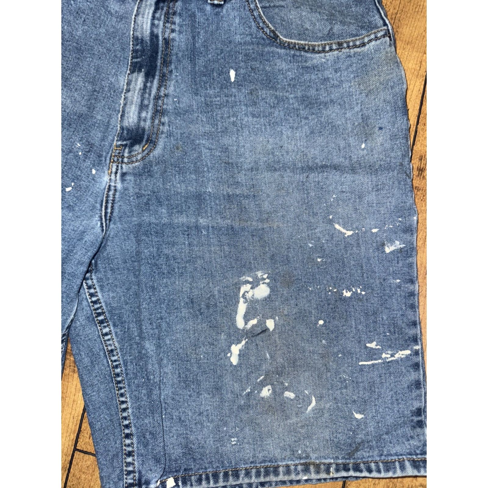 Vintage VINTAGE Big Mac Carpenter Shorts Men 32 Distressed Blue 12 Inseam USA Made Workwear 90s Y2K Size US 32 / EU 48 - 2 Thumbnail