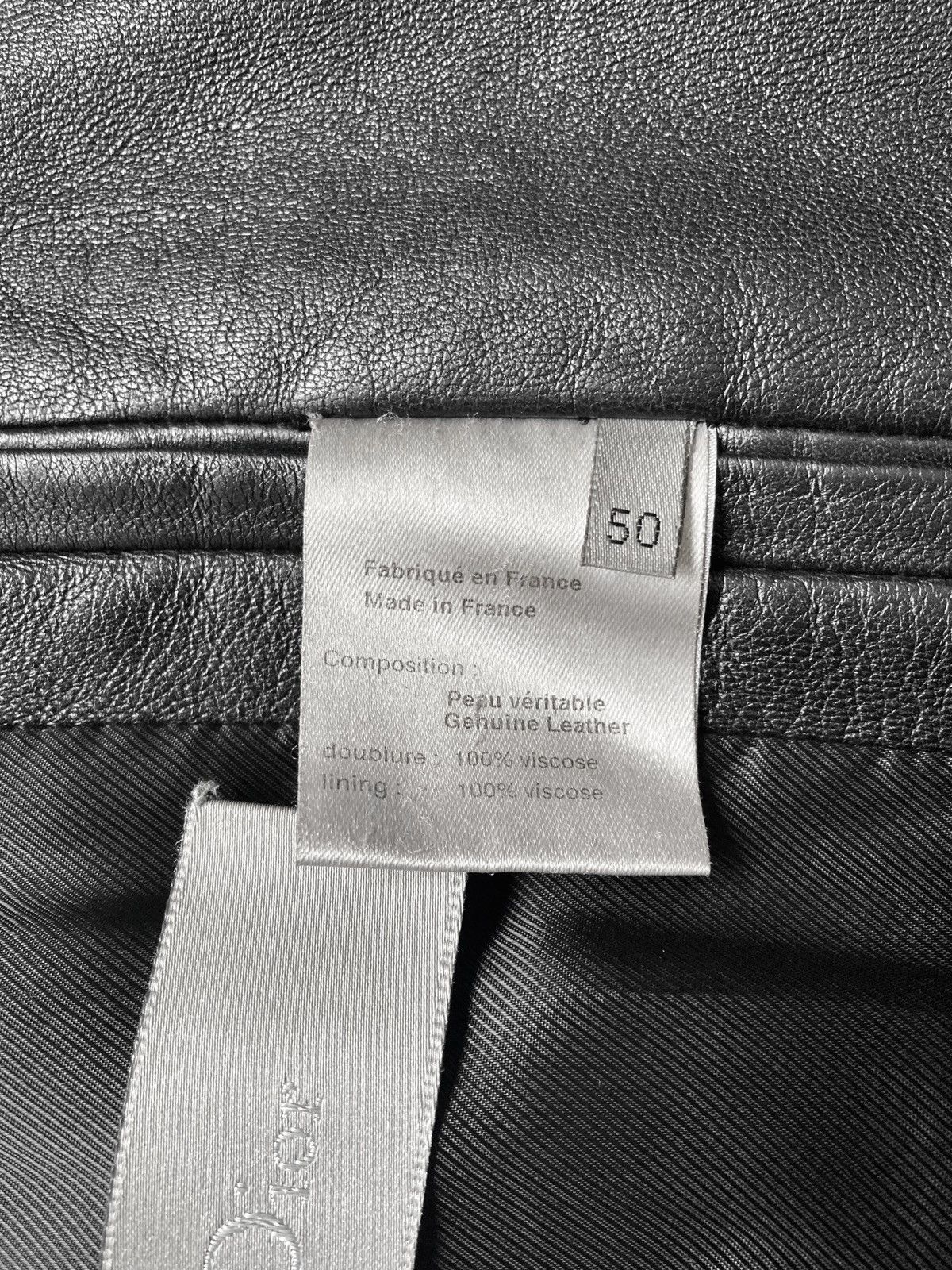 Dior × Hedi Slimane S/S 2004 “Strip” Leather Biker Jacket Size US M / EU 48-50 / 2 - 22 Thumbnail