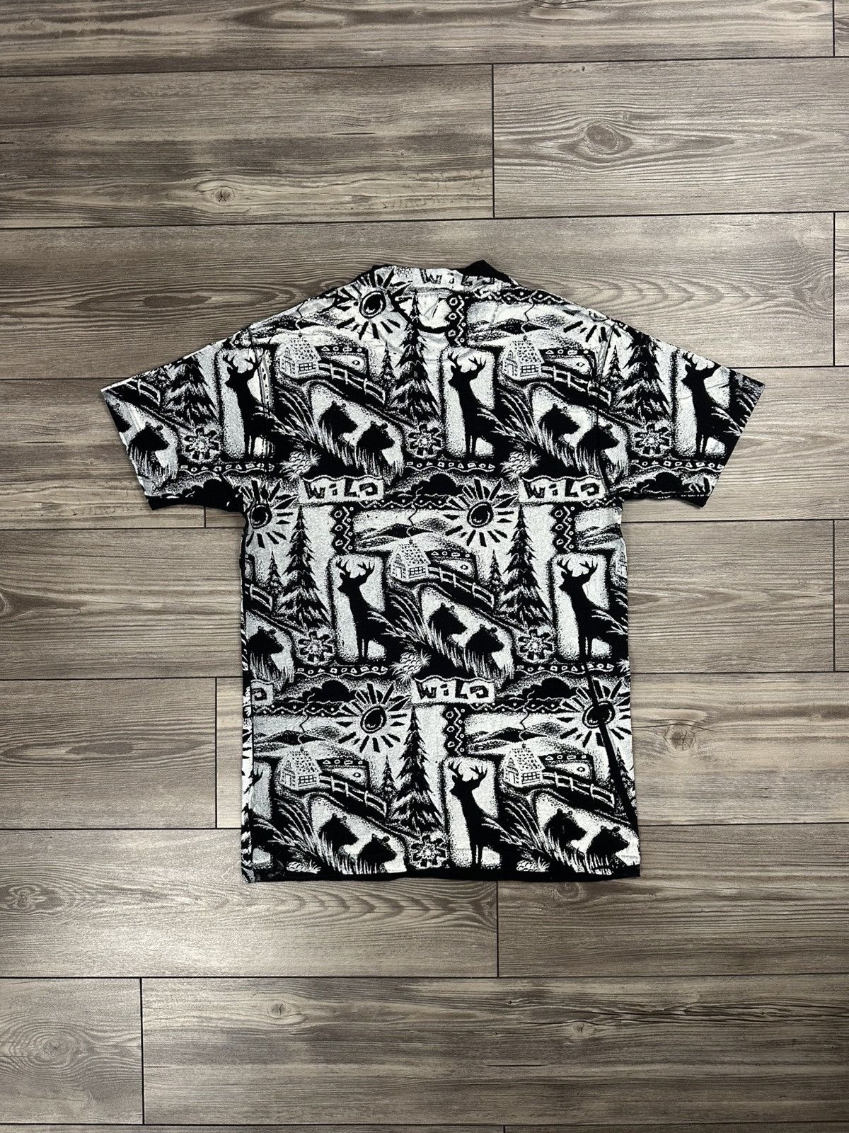 Anvil Vintage 90’s Pocono Mountains Nature Animal AOP T Shirt Size US L / EU 52-54 / 3 - 2 Thumbnail