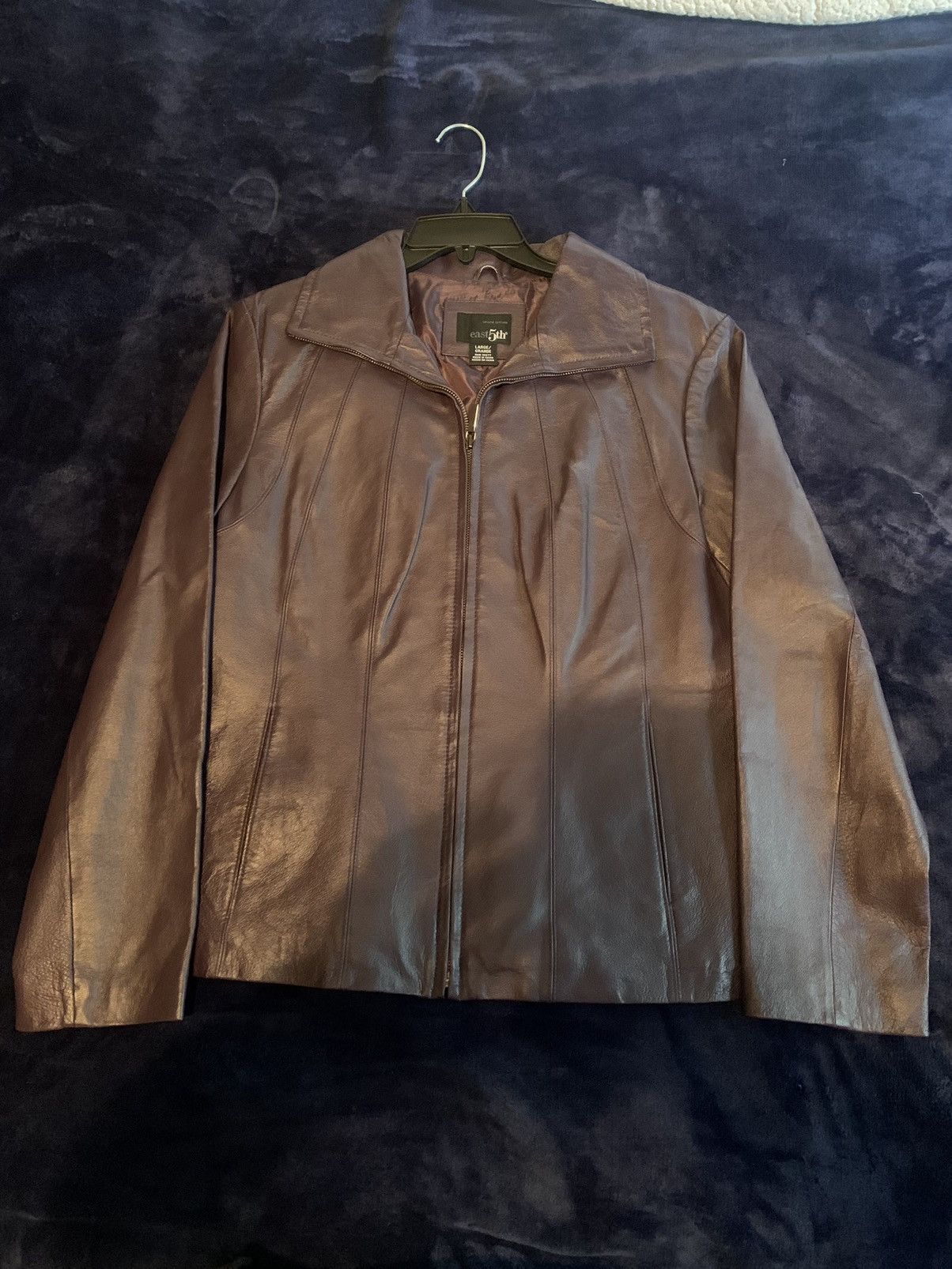 Vintage Purple Leather Jacket Streetwear Vintage Fashion 2000s Indie Size US S / EU 44-46 / 1 - 1 Thumbnail
