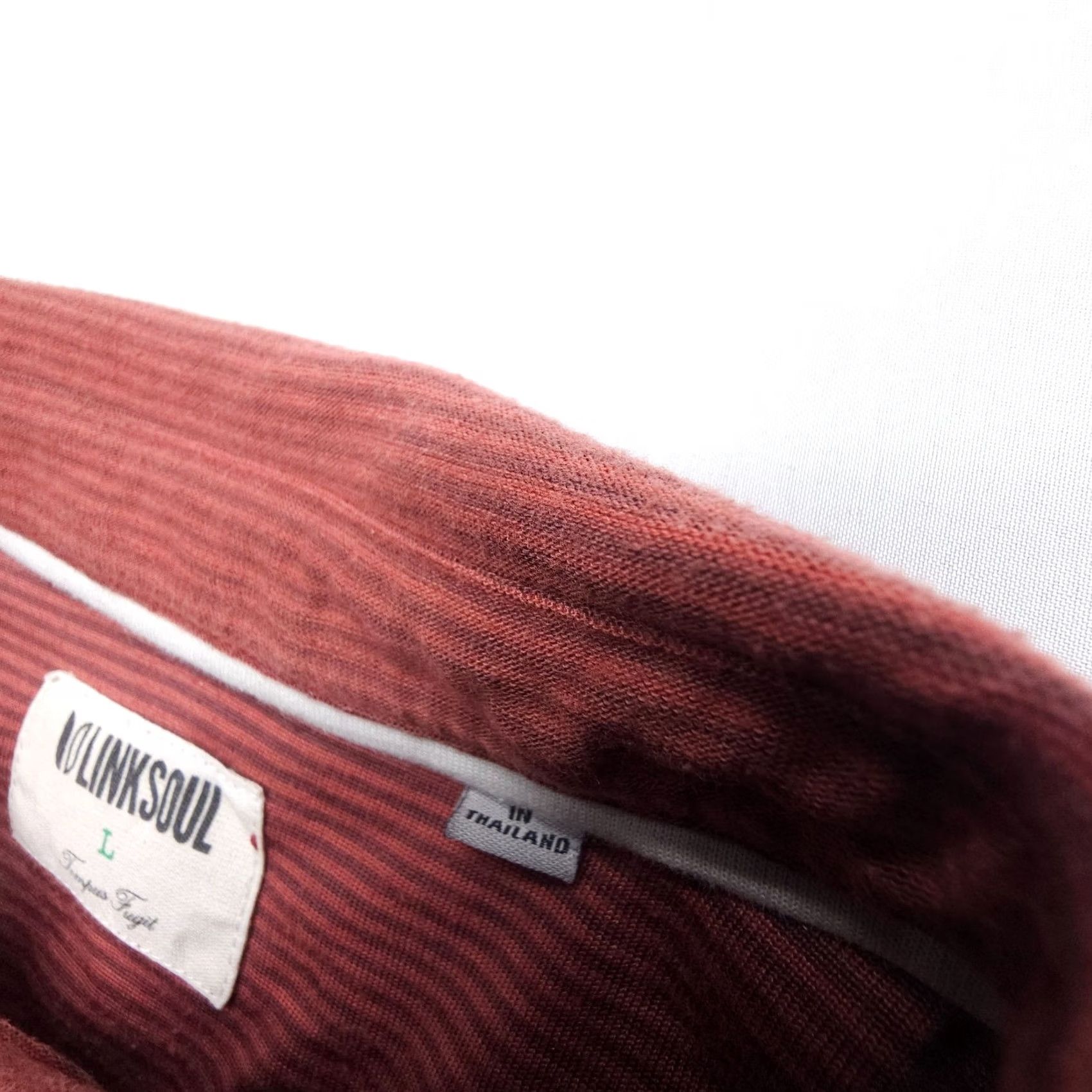 Vintage Linksoul Polo Shirt Mens L Red Striped Stretch Performance Golf Casual Shirts USA 90s Size US L / EU 52-54 / 3 - 6 Thumbnail
