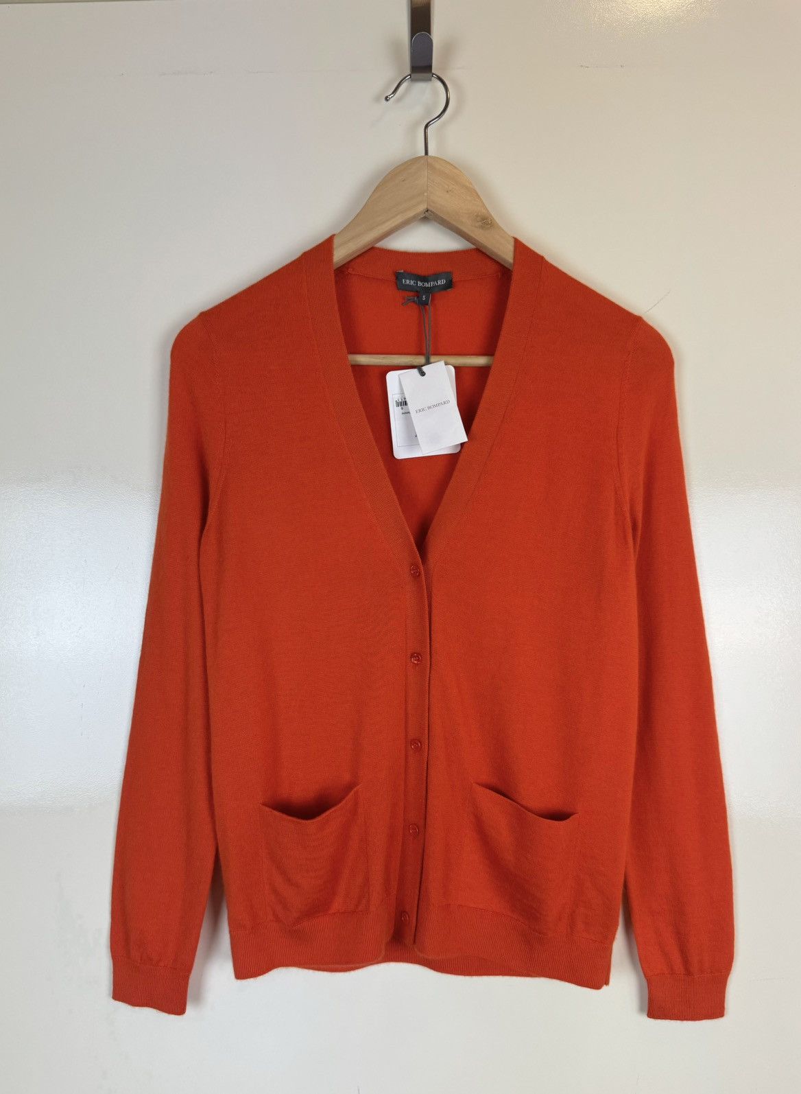 Bompard ERIC BOMPARD Cashmere red orange cardigan sweater loro piana Size S / US 4 / IT 40 - 1 Thumbnail