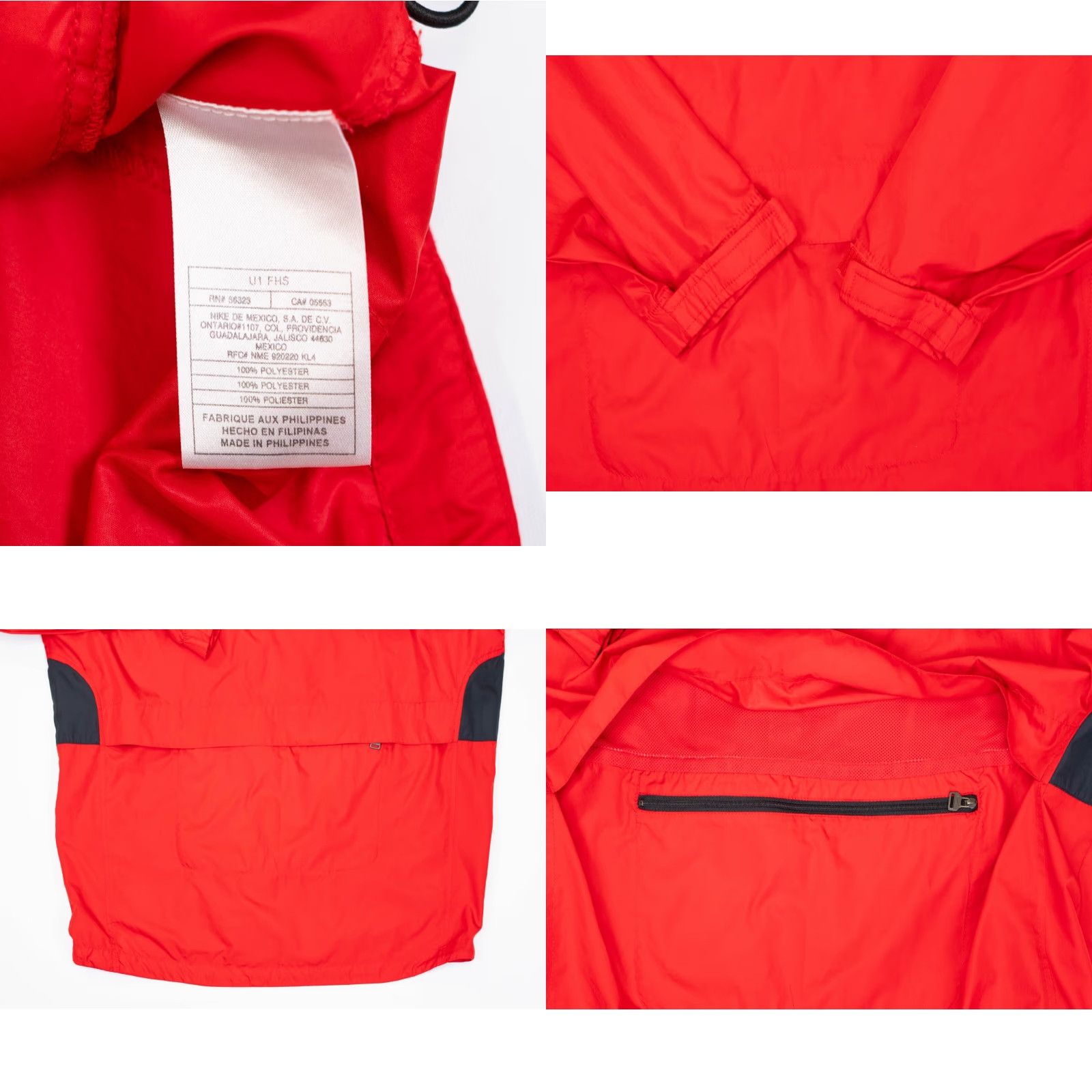 Nike VINTAGE Nike Windbreaker Jacket Red 90s Mens M Lightweight Casual Logo Zip Stand-Up Collar Size US M / EU 48-50 / 2 - 9 Thumbnail