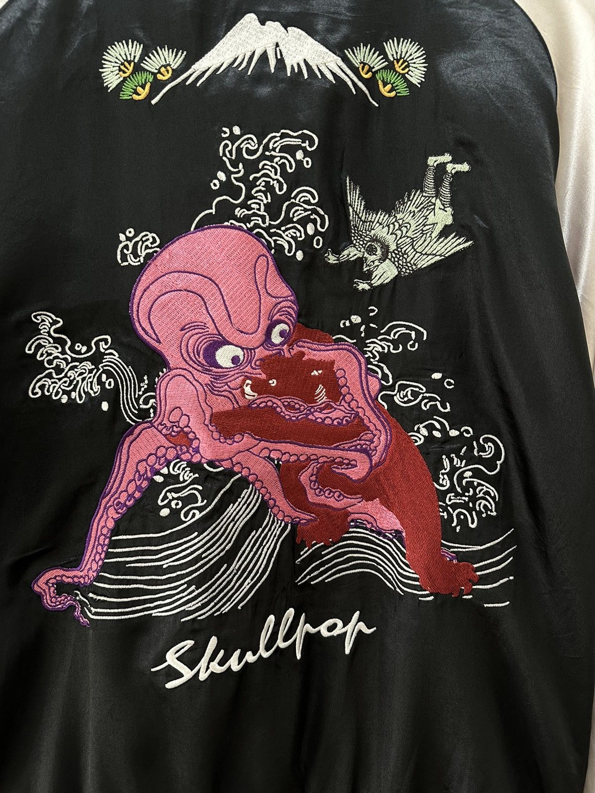 Japanese Brand Vintage Sukajan Jacket skeleton taste of Noise Embroidered Size US L / EU 52-54 / 3 - 7 Thumbnail
