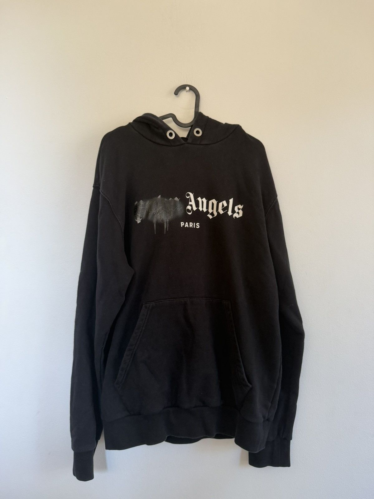 Palm Angels Paris sprayed logo hoodie