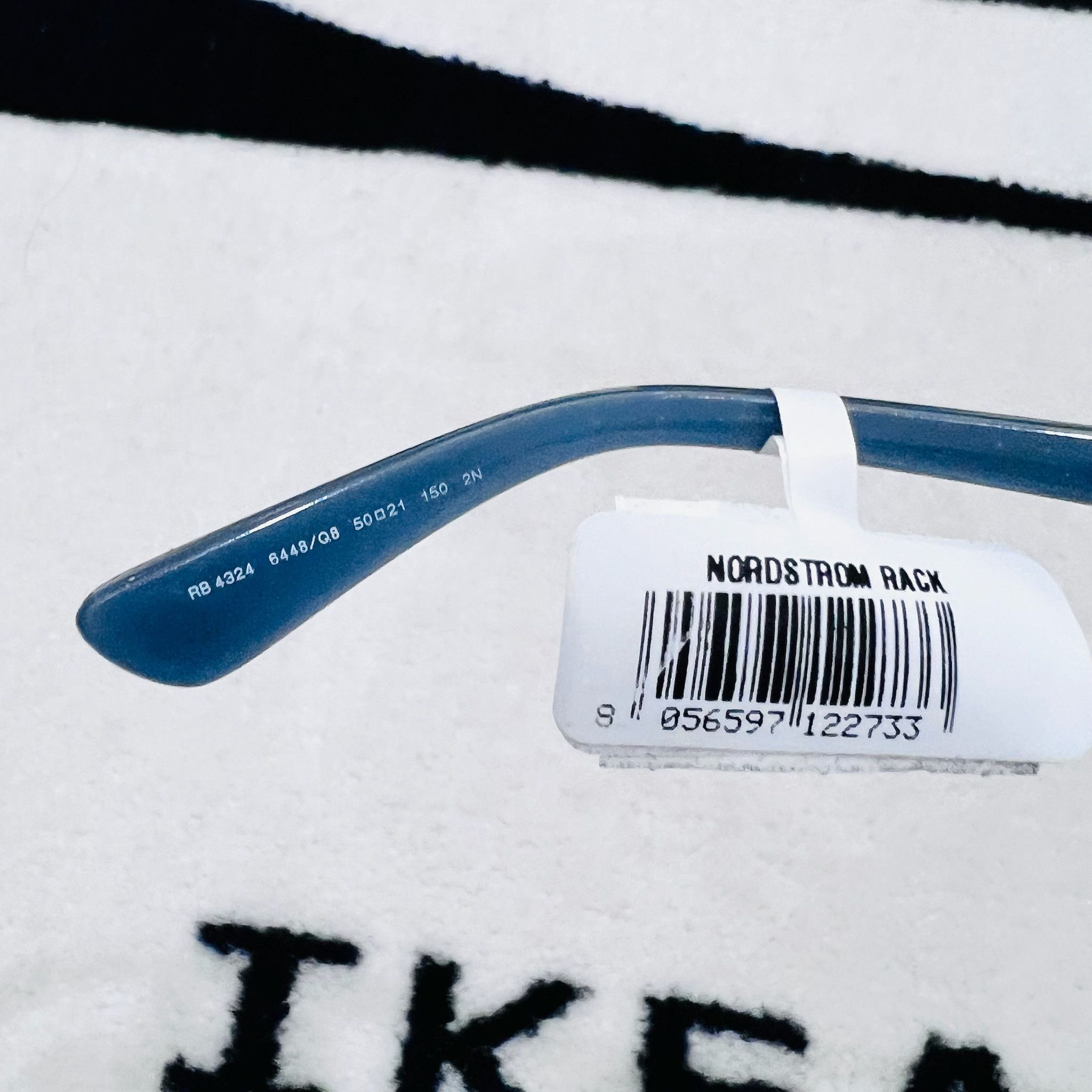RayBan RayBan RB4324 Transparent Dark Blue Cat Eye Sunglasses Size ONE SIZE - 7 Thumbnail