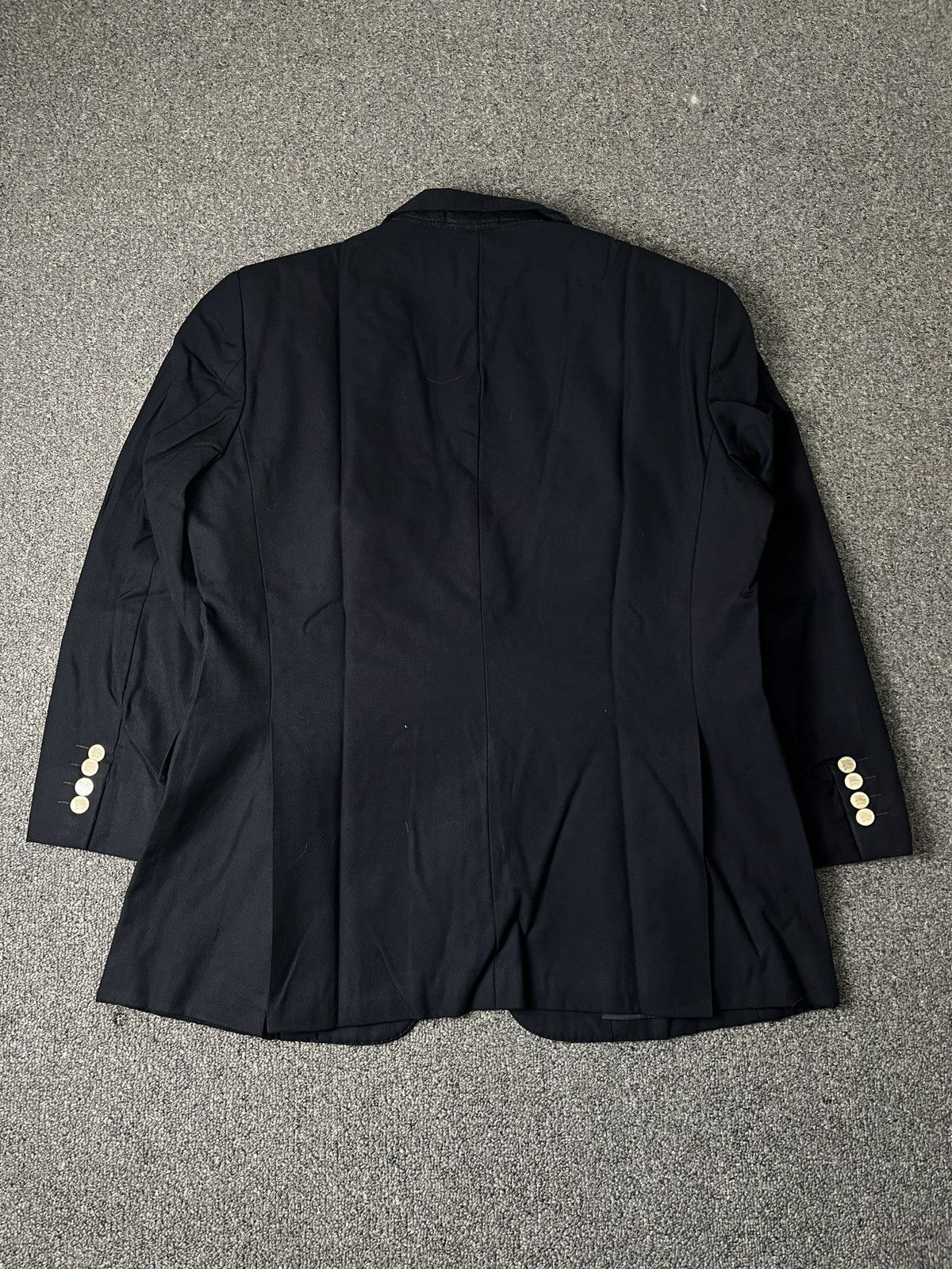 Burberry 80s Burberrys Black Tasmania Wool Blazer Size 44R - 11 Thumbnail