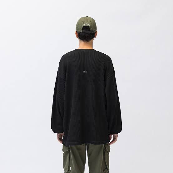 Wtaps WTAPS Cut & Sew A/W 23 Waffle embroidered Oversized Sweater Size US S / EU 44-46 / 1 - 1 Thumbnail