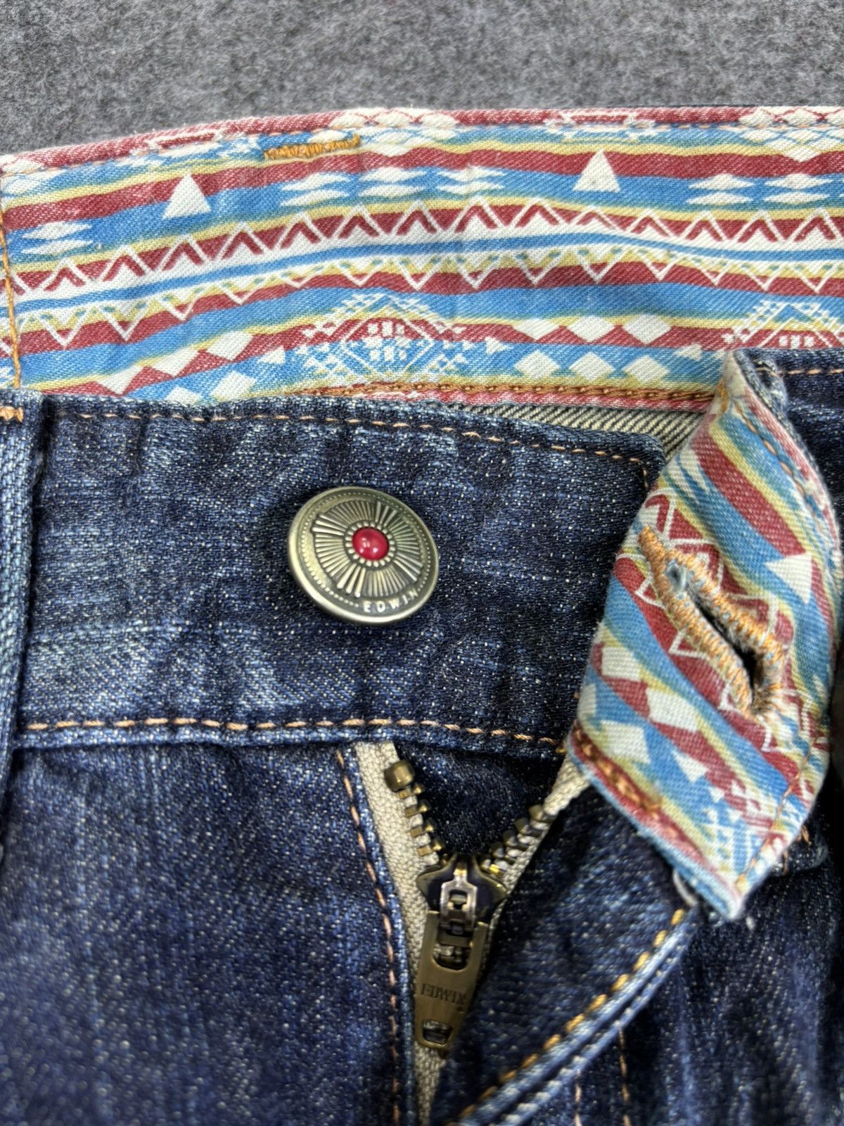 Edwin 💥Sick Fades Style💥Edwin Navajo Motive Wide Denim F996 Size US 28 / EU 44 - 6 Thumbnail