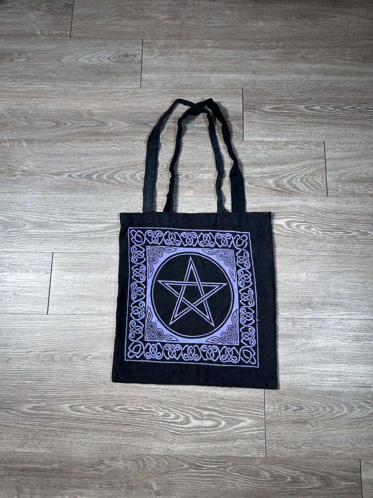 Vintage GOTH CULT COLLECTABLE REUSABLE PENTAGRAM TOTE BAG Size ONE SIZE - 2 Thumbnail