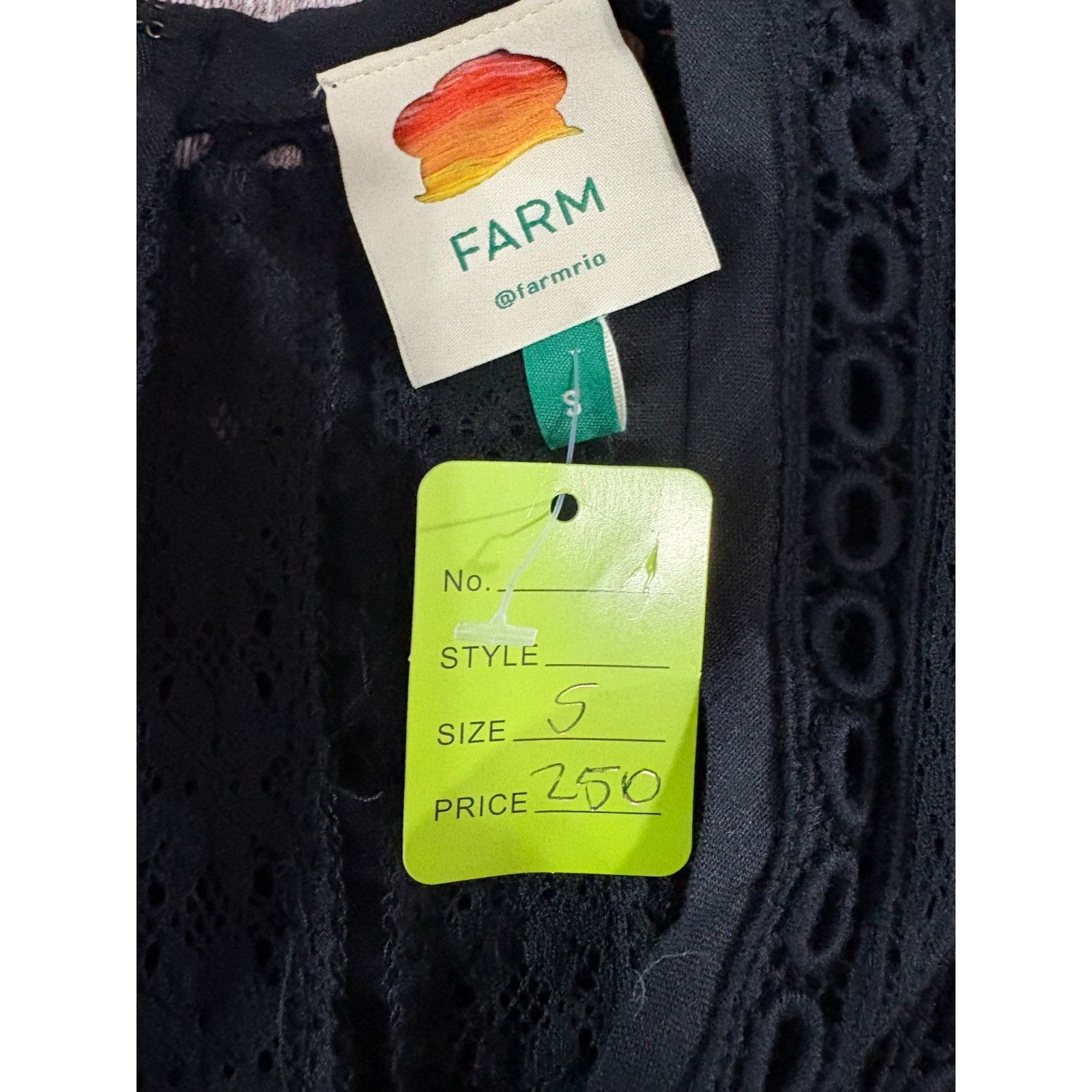 Farm Rio Farm Rio Lace And Ruffles Jumpsuit Size S Color Black NWT ms Size 28" / US 6 / IT 42 - 2 Thumbnail