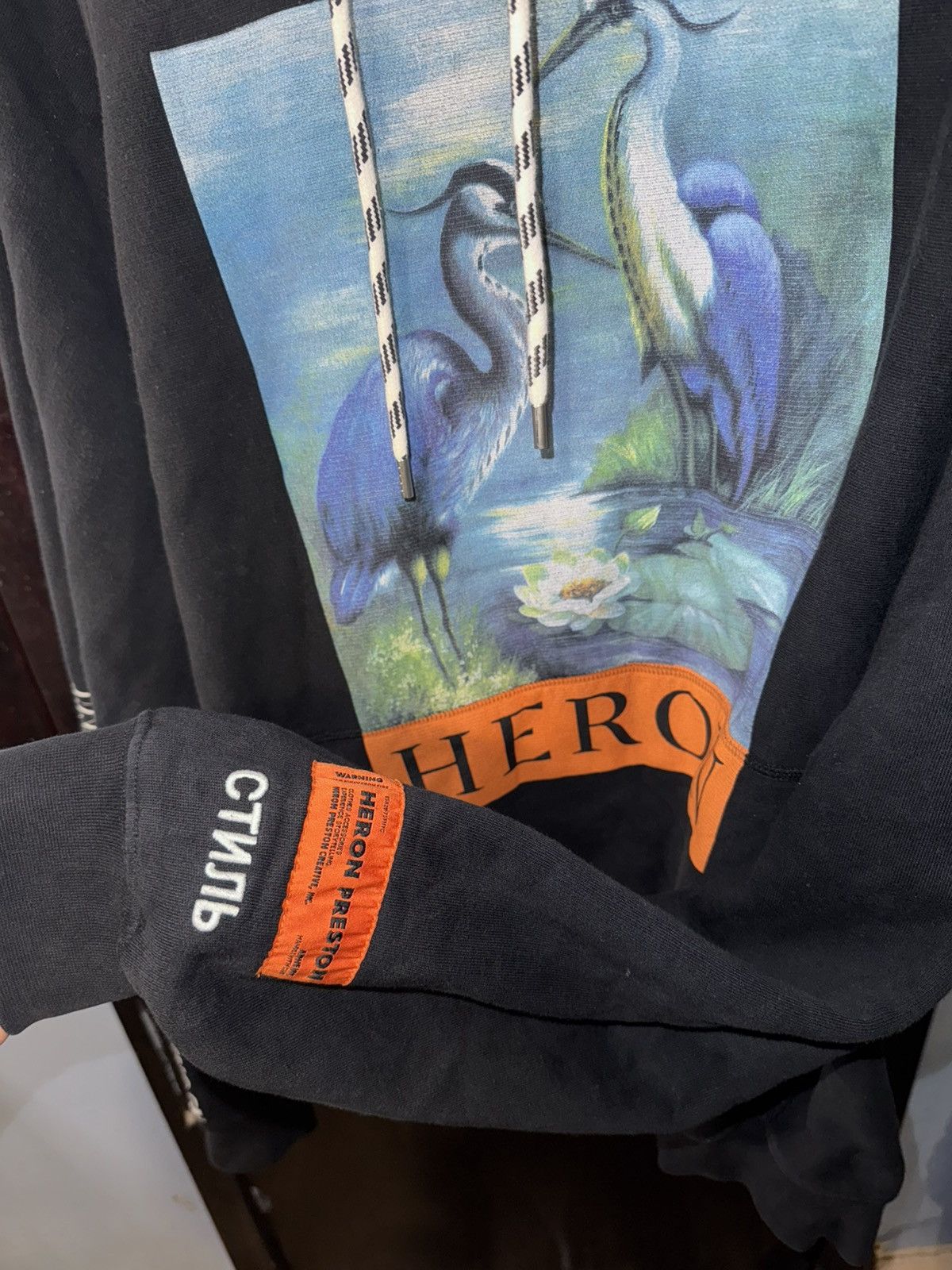 Heron Preston Heron Preston Graphic-Print Hoodie Size US L / EU 52-54 / 3 - 3 Thumbnail