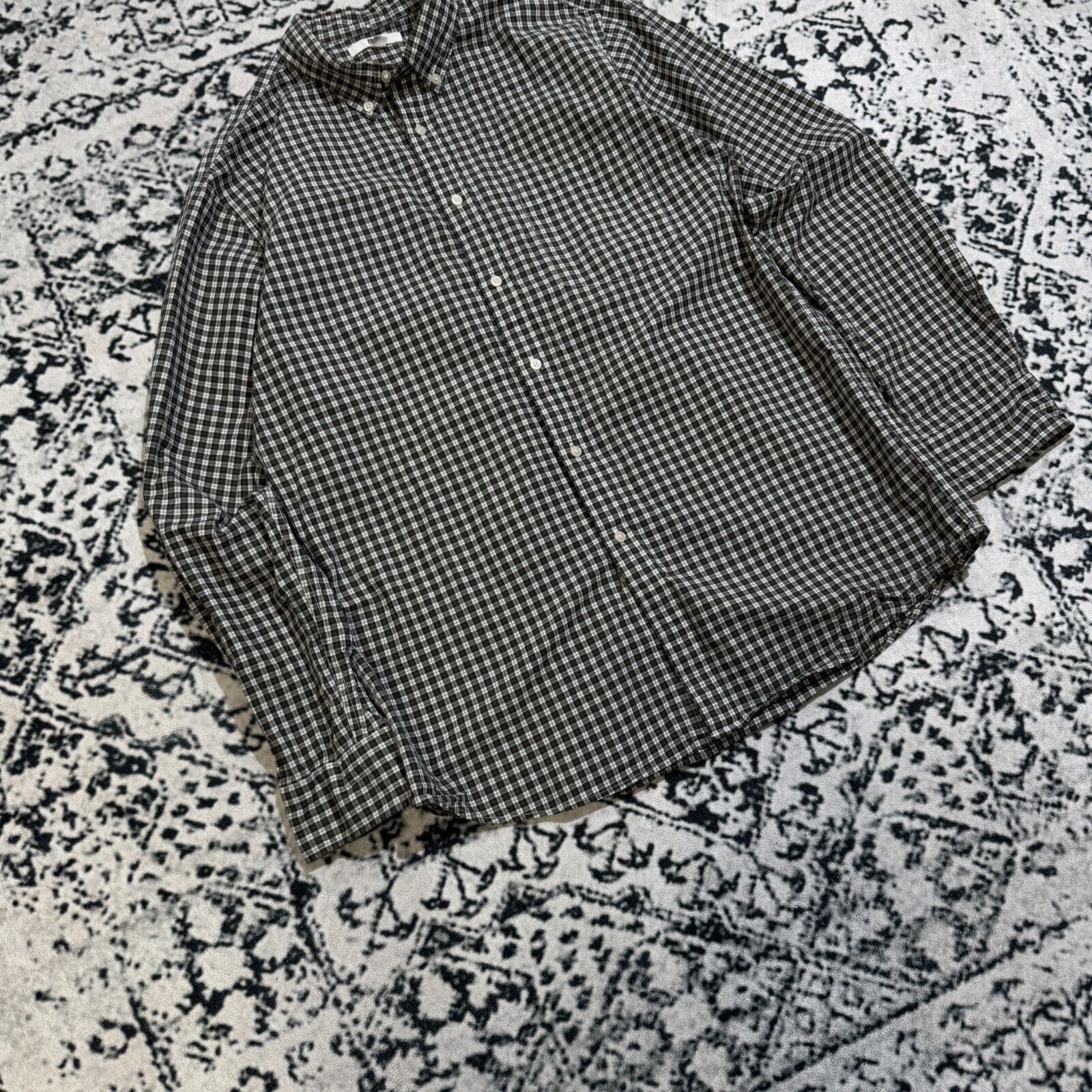 Vintage Vintage Unisex Gray Green Cotton Shirt Size L Oldmoney Size US L / EU 52-54 / 3 - 4 Thumbnail