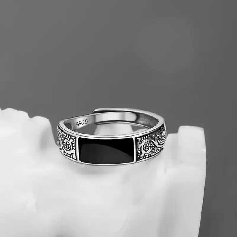 Jewelry New Vintage Dragon Pattern Titanium Steel Ring Size ONE SIZE - 4 Thumbnail