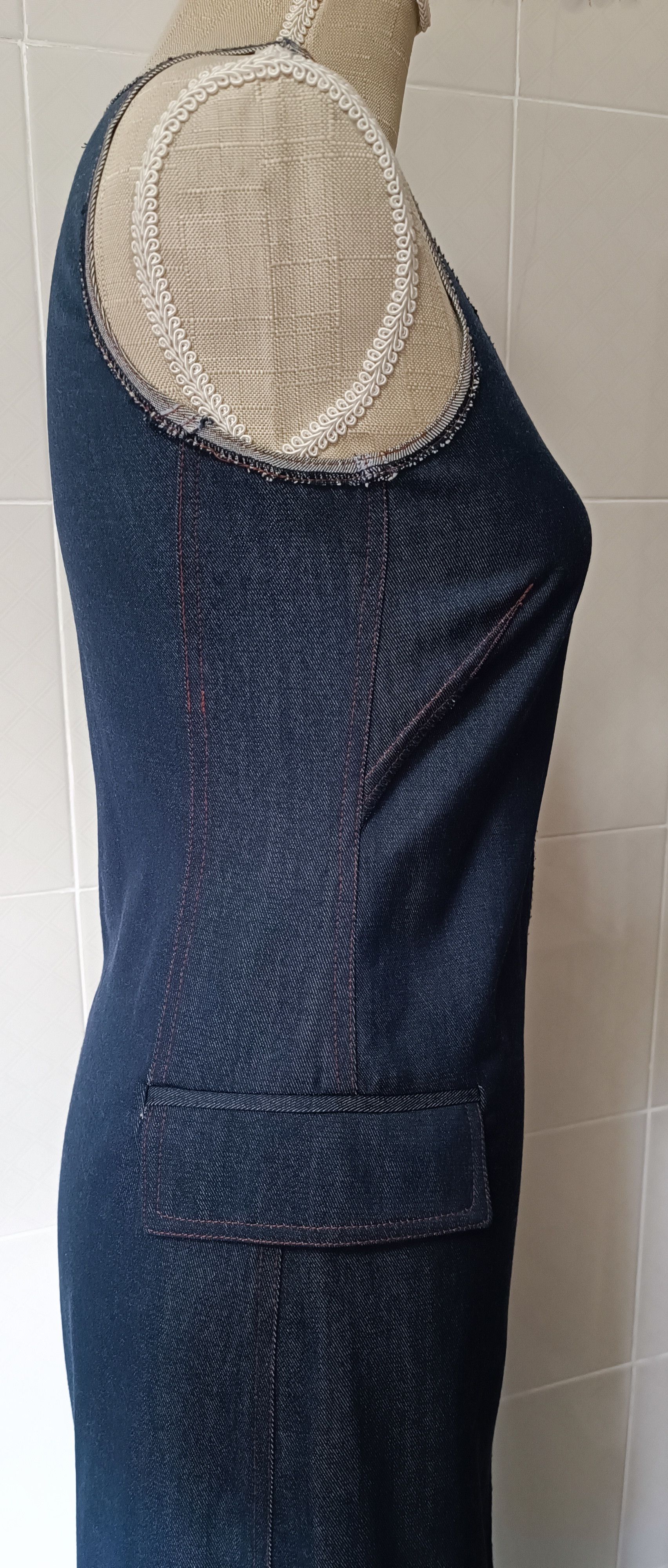 Jean Paul Gaultier FW1992/93- Gaultier Jeans - Long dress with fringes Size S / US 4 / IT 40 - 21 Thumbnail