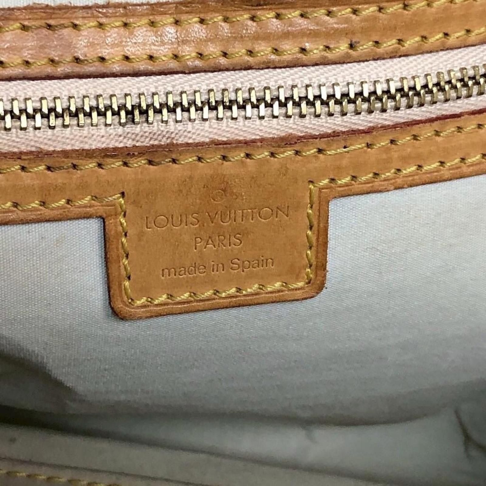 Louis Vuitton Louis Vuitton - Monogram Canvas Handbag Leather Trim Size ONE SIZE - 6 Thumbnail