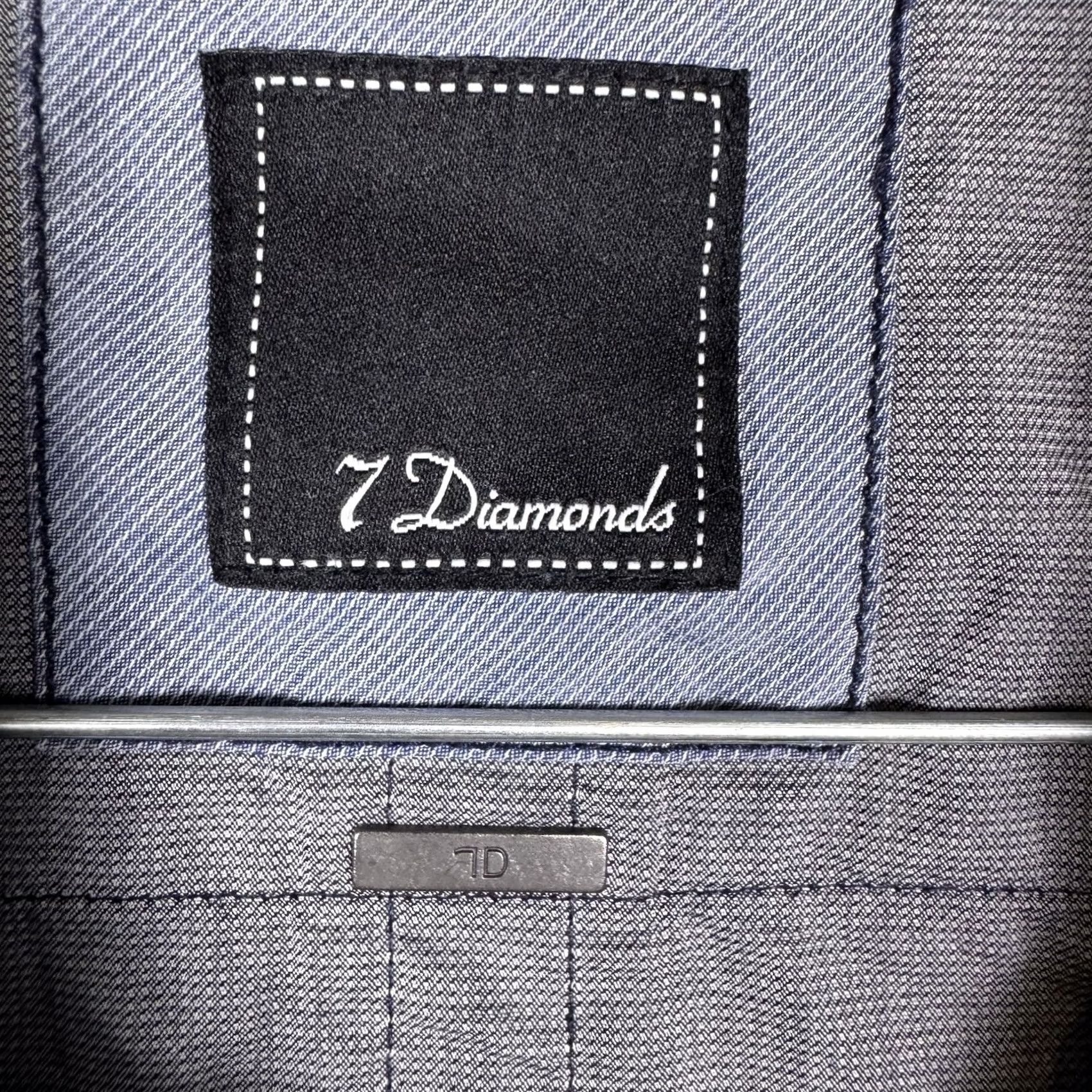 Vintage 7 Diamonds Shirt Mens XL Western Pearl Snap Flip Cuff Long Sleeve Gray Size US XL / EU 56 / 4 - 6 Thumbnail