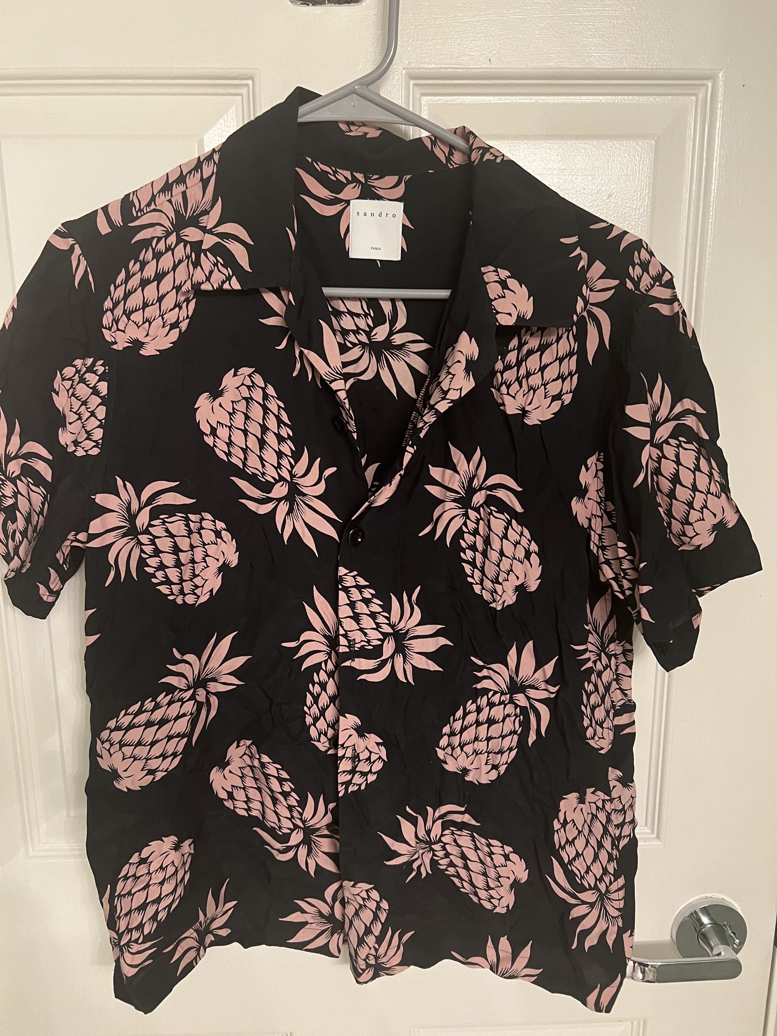 Sandro Sandro Pineapple Hawaiian - short sleeve shirt Size US M / EU 48-50 / 2 - 1 Thumbnail