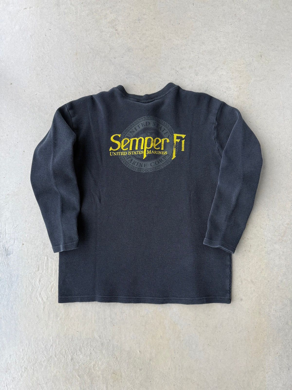 Vintage Vintage 90s Semper Fi Marines Long Sleeve Thermal Size US M / EU 48-50 / 2 - 1 Thumbnail