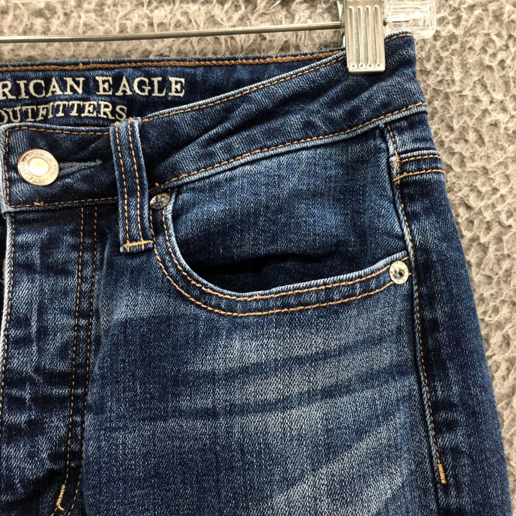 American Eagle Outfitters VINTAGE American Eagle Outfitters Jeans Skinny Womens 2R Blue Size 26" / US 2 / IT 38 - 6 Thumbnail