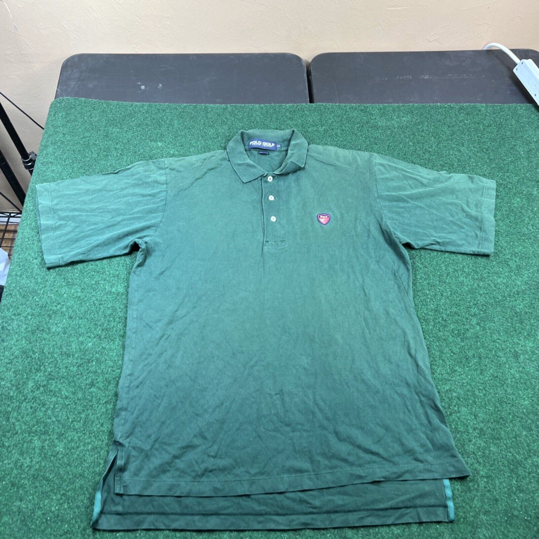Polo Ralph Lauren Vintage Polo Ralph Lauren Short Sleeve Collared Embroidered Shirt Size Med Green Size US M / EU 48-50 / 2 - 1 Thumbnail