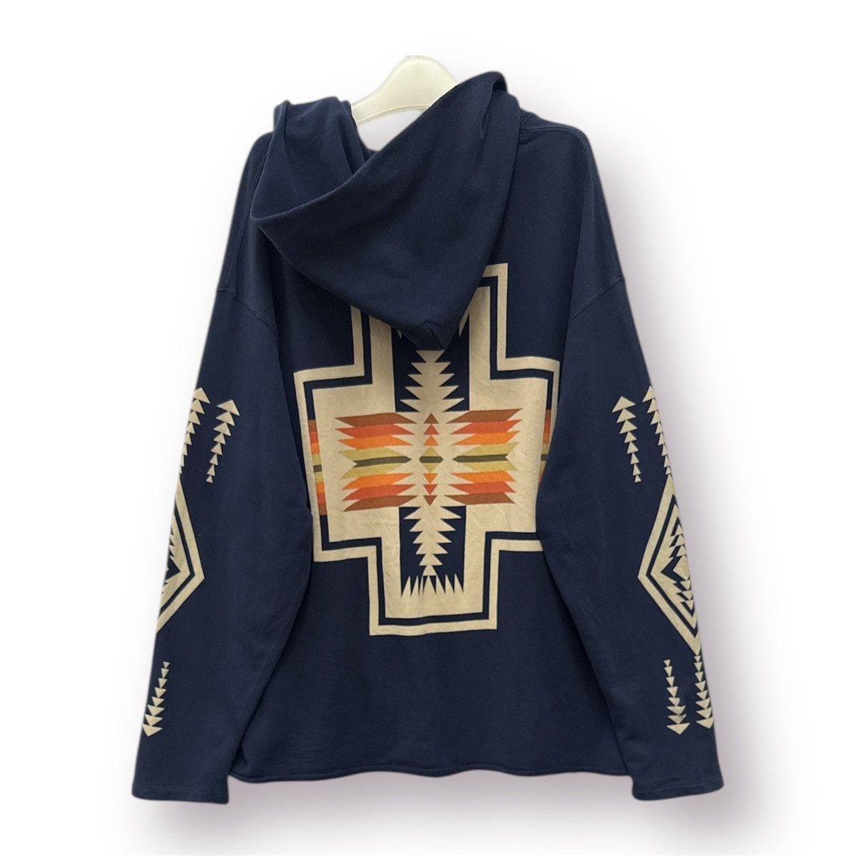 Pendleton 🔥 Y2K Pandleton Navajo Open Buttonless Design Sweat Hoodie Size US L / EU 52-54 / 3 - 1 Thumbnail