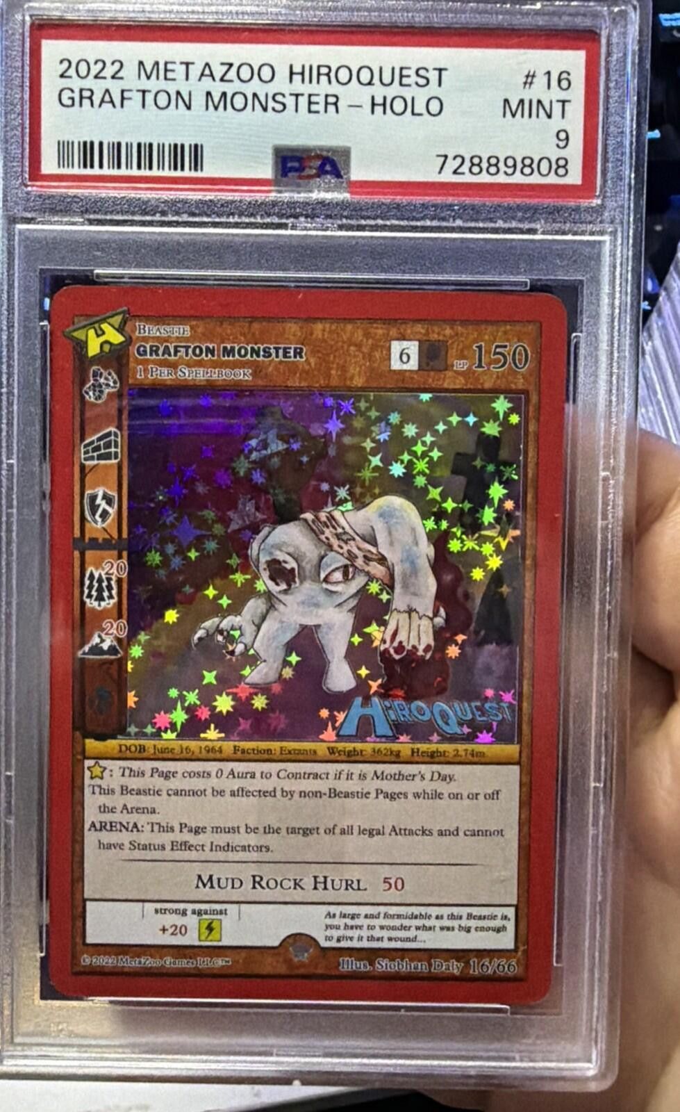 Other MetaZoo Hiroquest #16 Grafton Monster Holo PSA 9 mint Pop 14 Size ONE SIZE - 1 Thumbnail