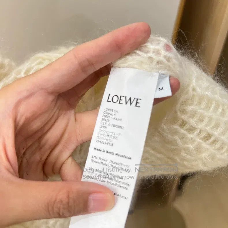 Loewe Loewe Pocket White Mohair Knit Cardigan Size S / US 4 / IT 40 - 4 Thumbnail