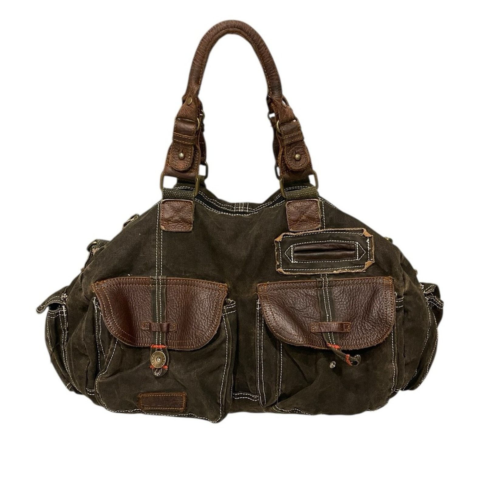 Bed Stu Bed stu military style leather/canvas bag Size ONE SIZE - 1 Thumbnail