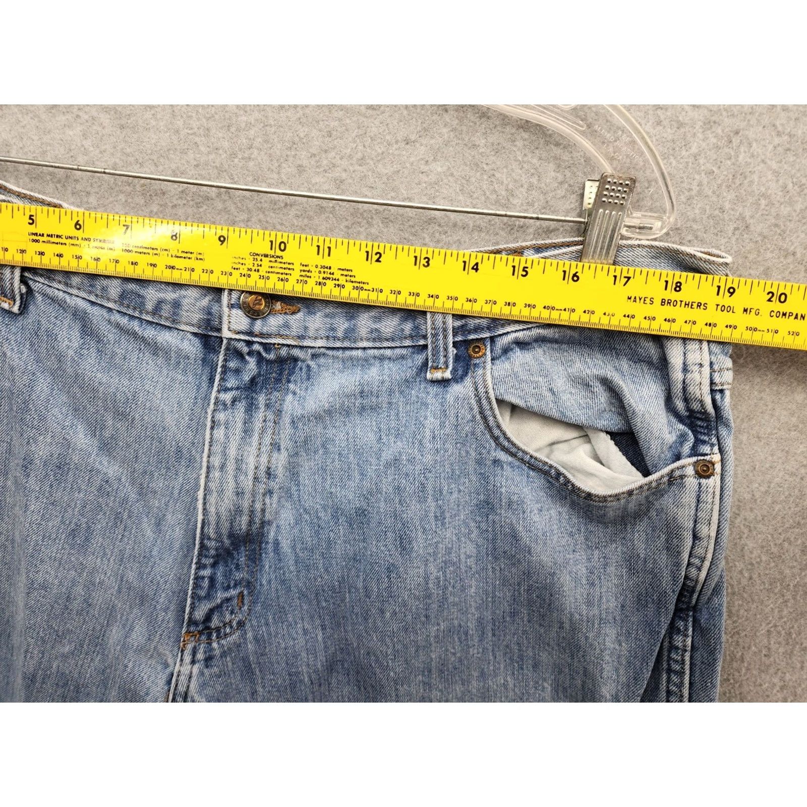 Denime RedHead Jeans Men's Straight Denim Relaxed Fit 38x30 Blue Belt Loops 5-Pocket Design Inseam 30 Size US 38 / EU 54 - 6 Thumbnail