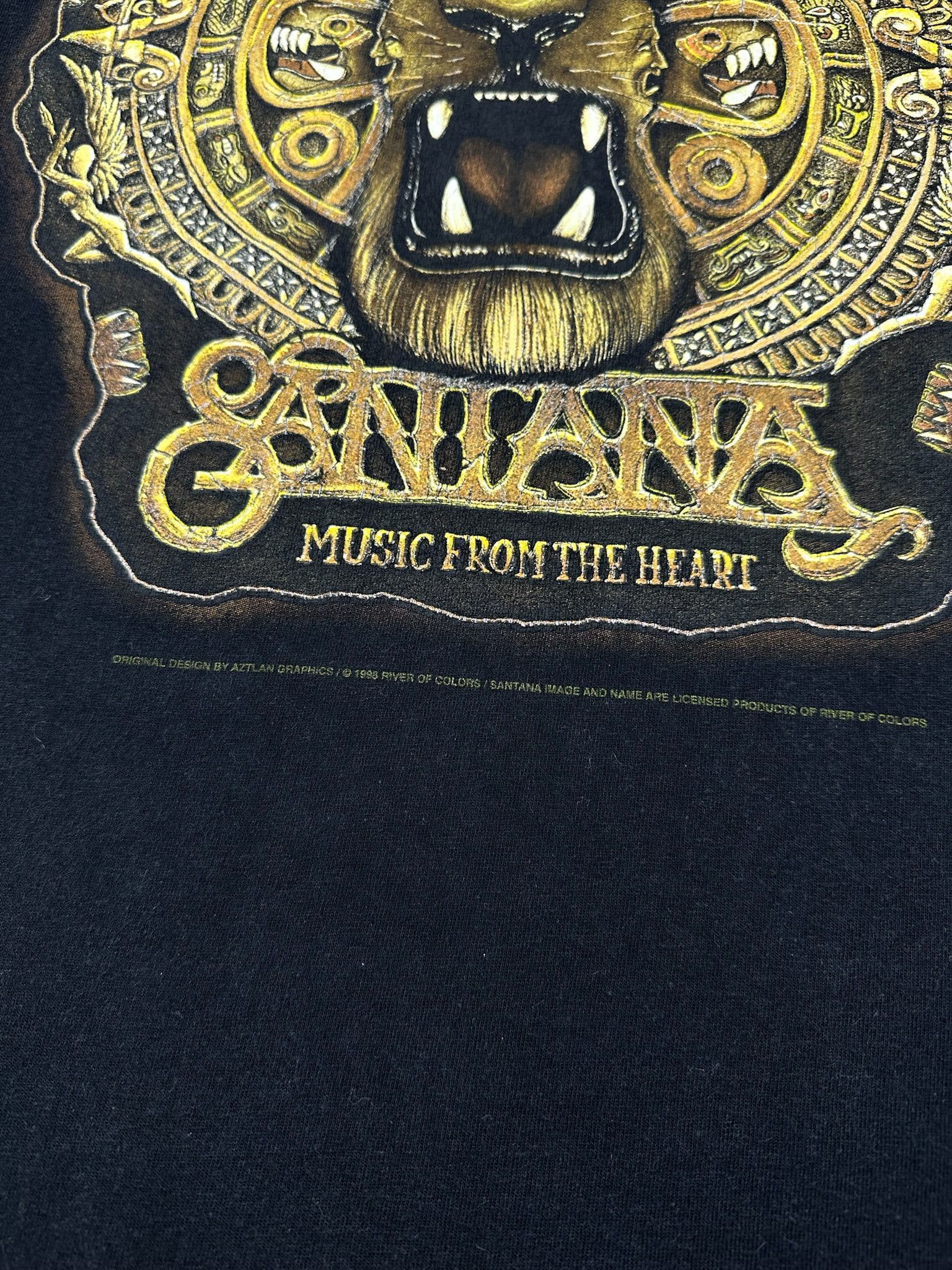 AAA Vintage Santana t-shirt (Jimi Hendrix Bob Marley) Size US L / EU 52-54 / 3 - 6 Thumbnail