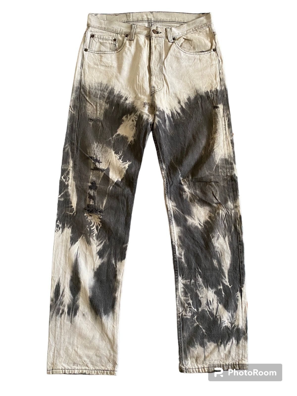 Levi's Vintage Levi’s 501 Distressed Acid Wash Denim Size US 30 / EU 46 - 1 Thumbnail