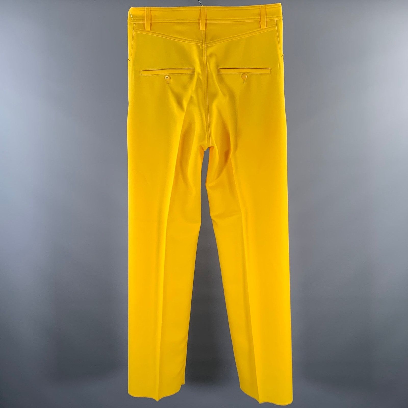 Random Identities RANDOM IDENTITIES Size 30 Yellow Polyester Casual Pants Size US 32 / EU 48 - 3 Thumbnail