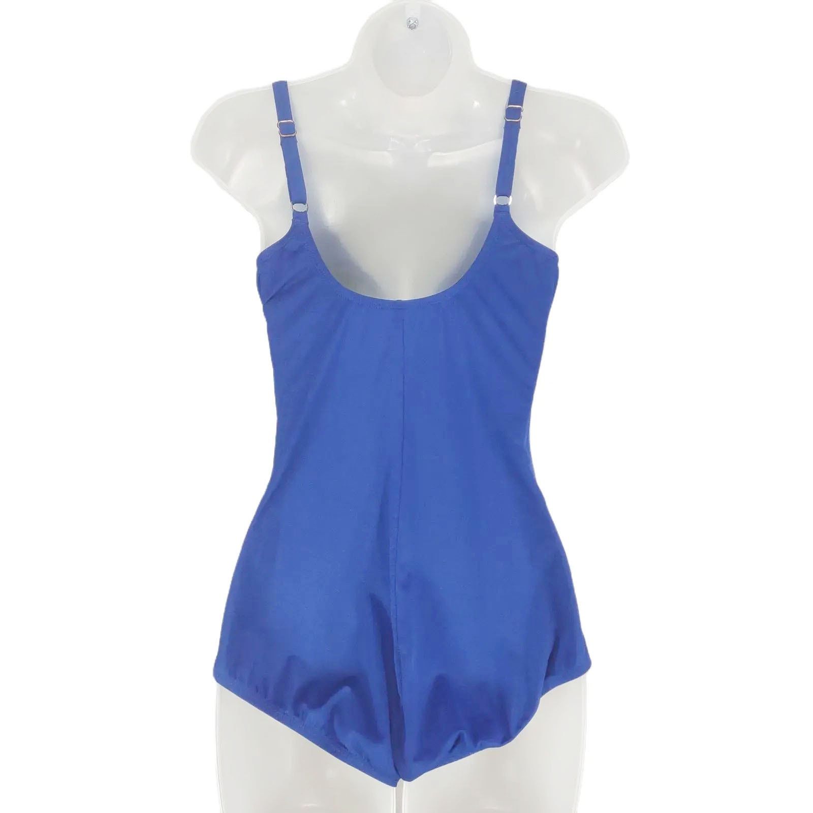 Jantzen Jantzen Women's 6 One-Piece Cobalt Front Ruffles Swimsuit Size S / US 4 / IT 40 - 4 Thumbnail