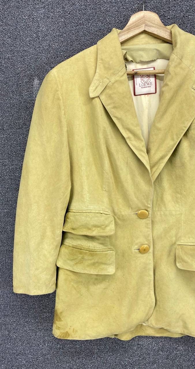 Loewe Vintage Loewe Madrid Leather Blazer Coats Jacket Size M / US 6-8 / IT 42-44 - 3 Thumbnail