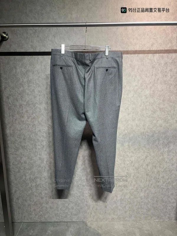 Ermenegildo Zegna Zegna Men's Solid Gray Long Suit Pants. Size US 36 / EU 52 - 4 Thumbnail