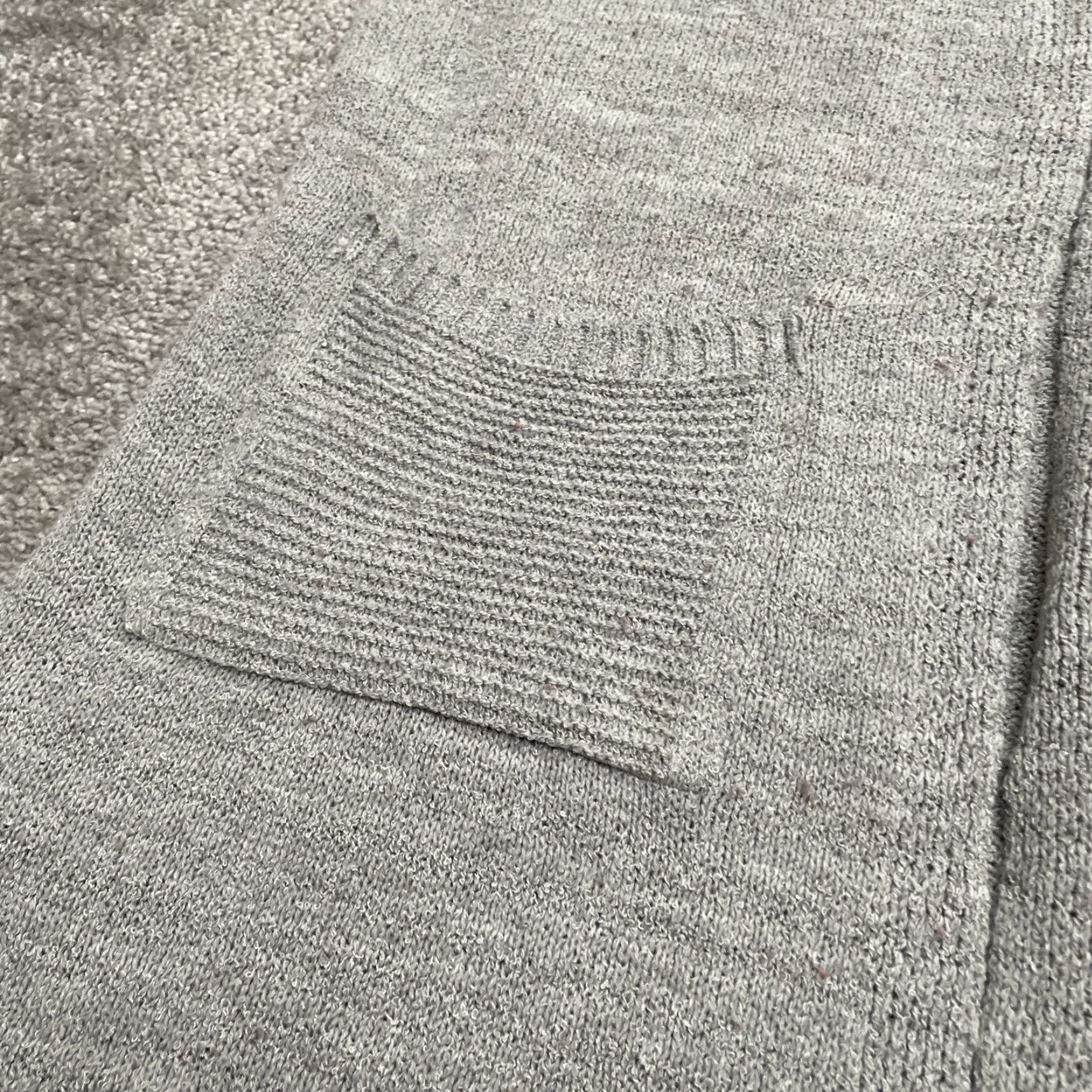 Vintage J-Vim Open-Knit Vest Sweater Womens One Size Gray Pockets Casual Vintage No, Sleeveless, Ramie, Breathable - Fall/Spring/Summer Women’s Vest Size ONE SIZE - 4 Thumbnail