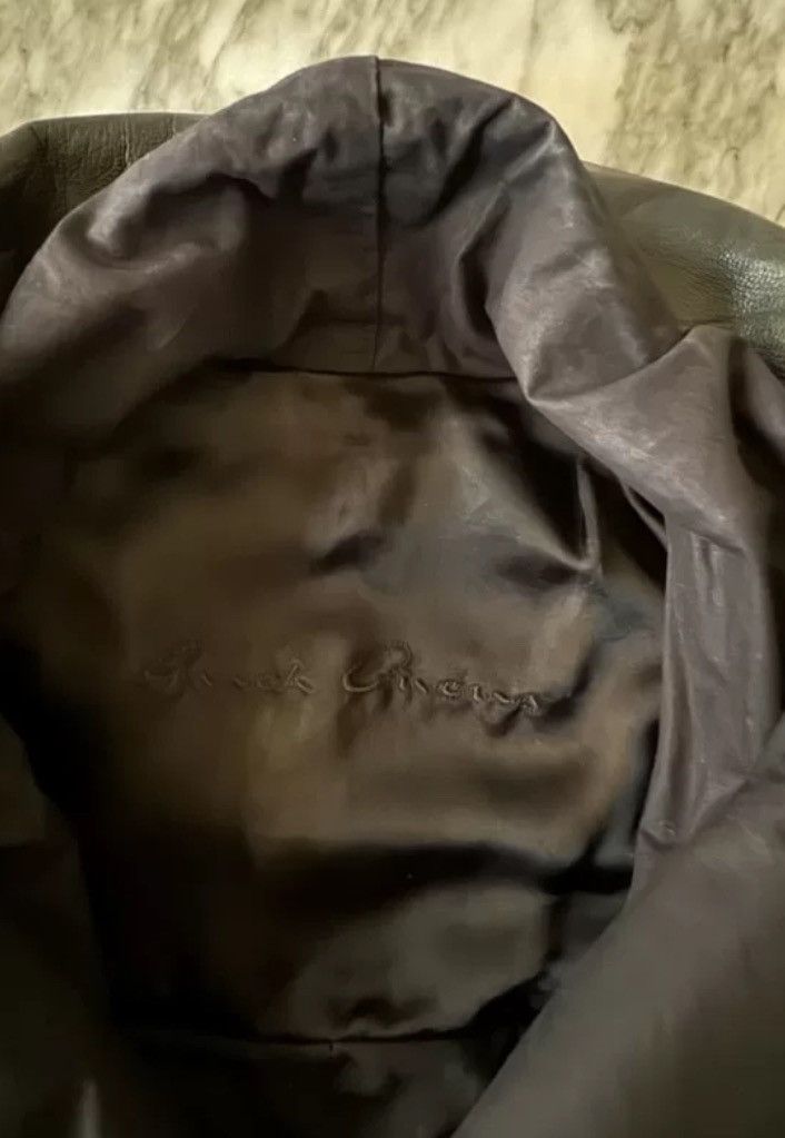 Rick Owens Rick Owens Sheepskin Motorcycle Dark Leather Jacket Size US S / EU 44-46 / 1 - 4 Thumbnail
