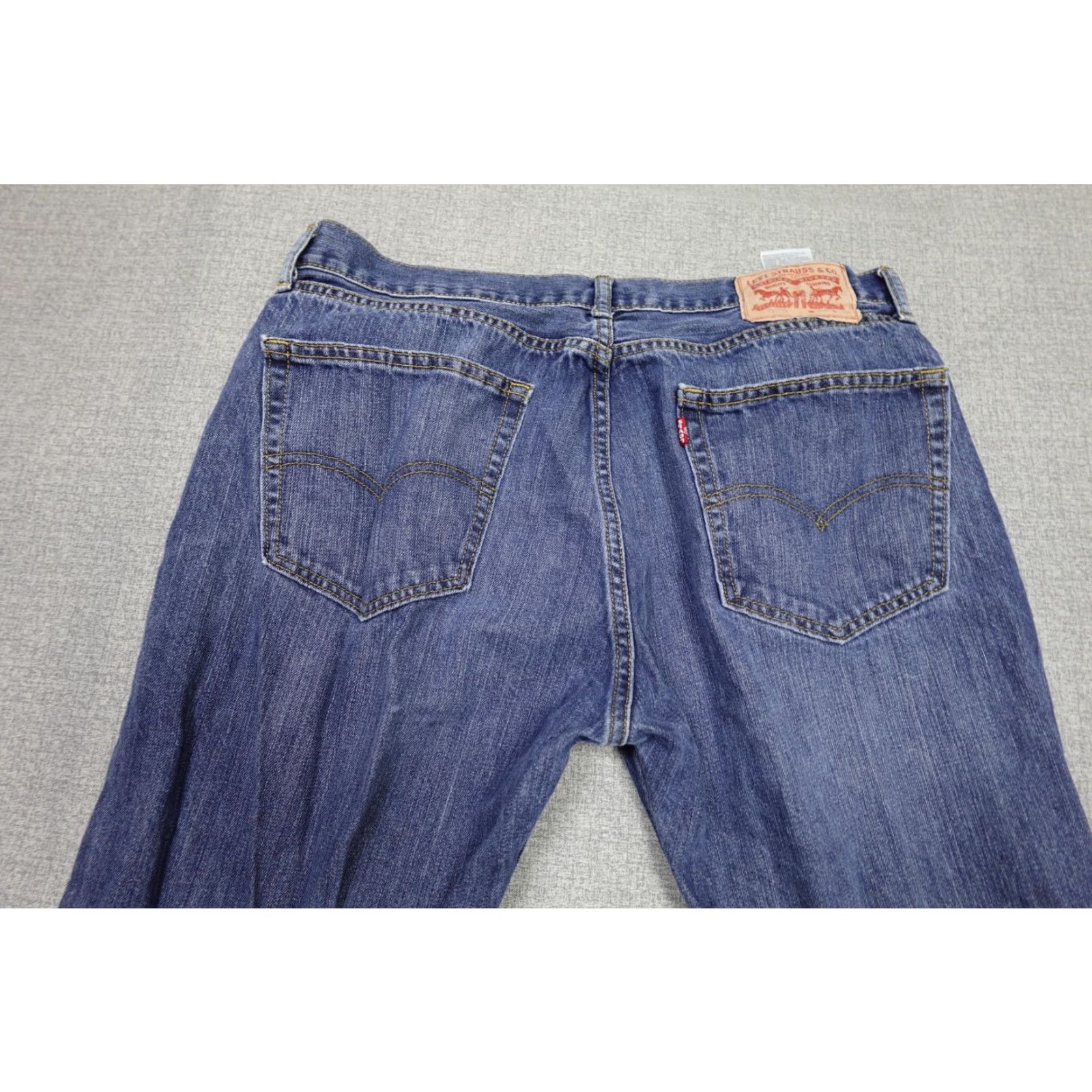 Levi's Levi's 505 Jeans Mens 36x32 Blue Regular Fit Western Cowboy Rancher Dark Wash Jeans Men 36 Regular Blue Cowboy Western 505 Mens Size US 36 / EU 52 - 5 Thumbnail