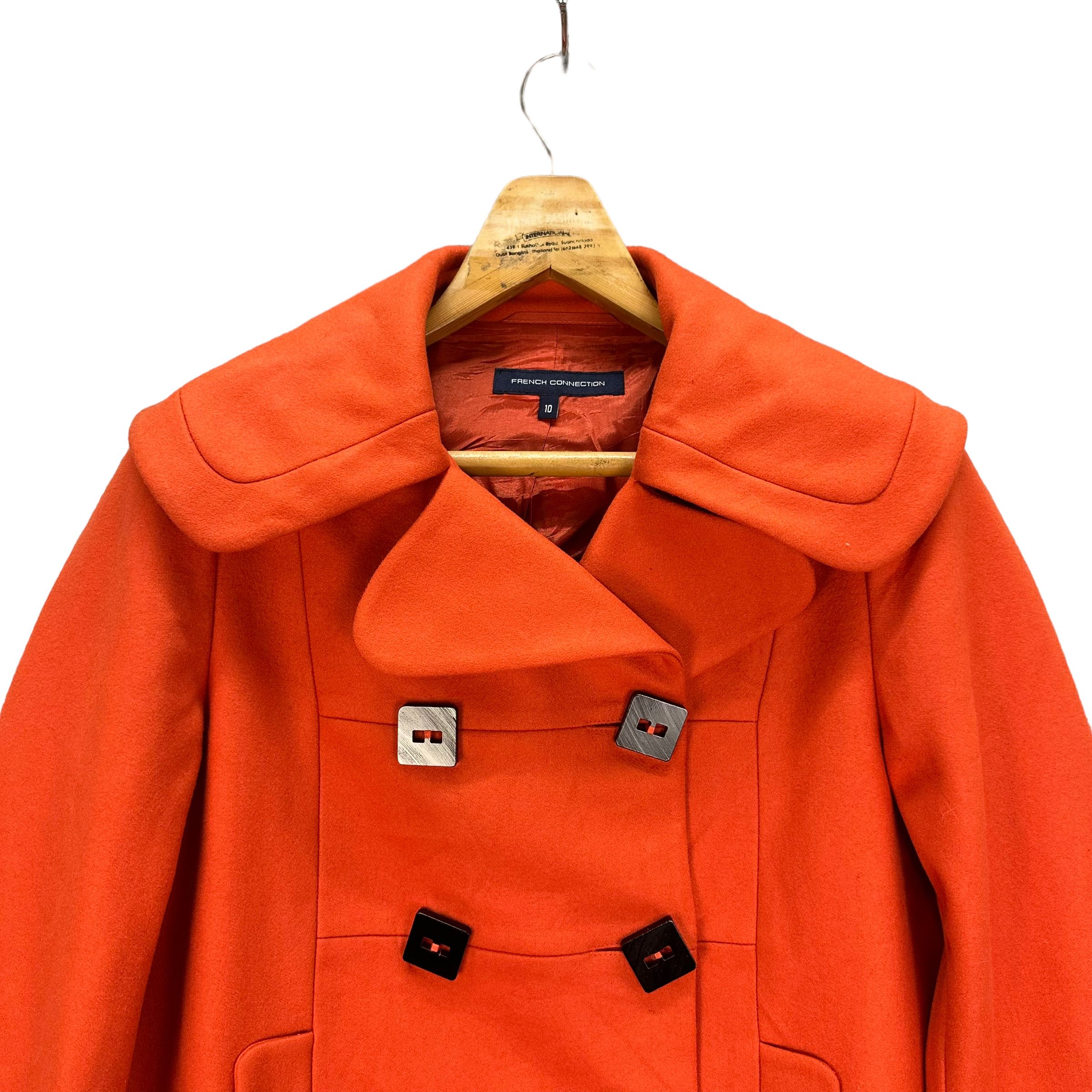 French Connection FRENCH CONNECTION ORANGE WOOL COAT #8039-198 Size S / US 4 / IT 40 - 2 Thumbnail