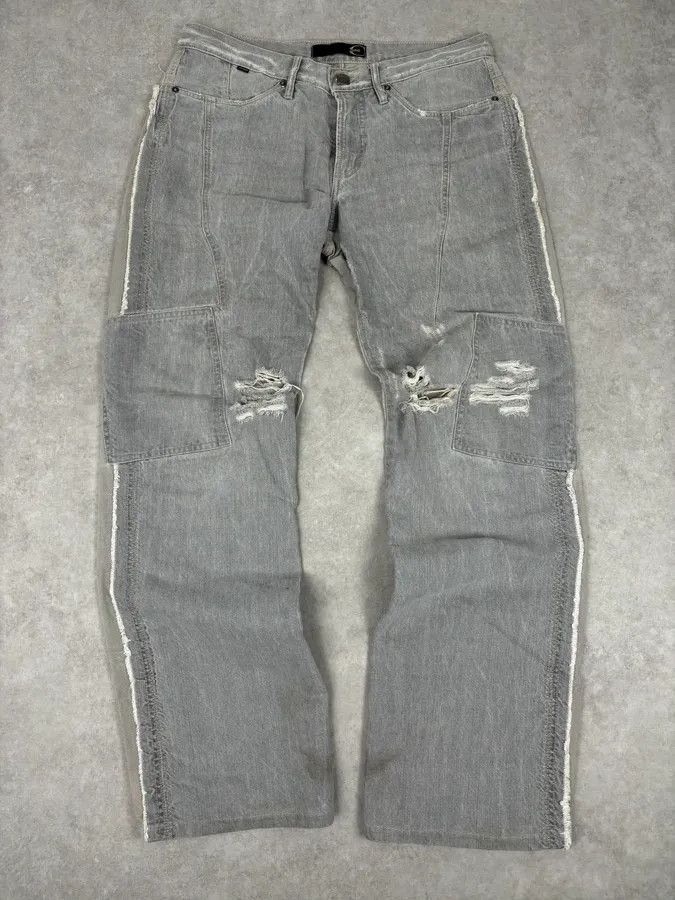 Just Cavalli AW2004 Cavalli Grey Two Tone Denim Jeans Size US 32 / EU 48 - 4 Thumbnail